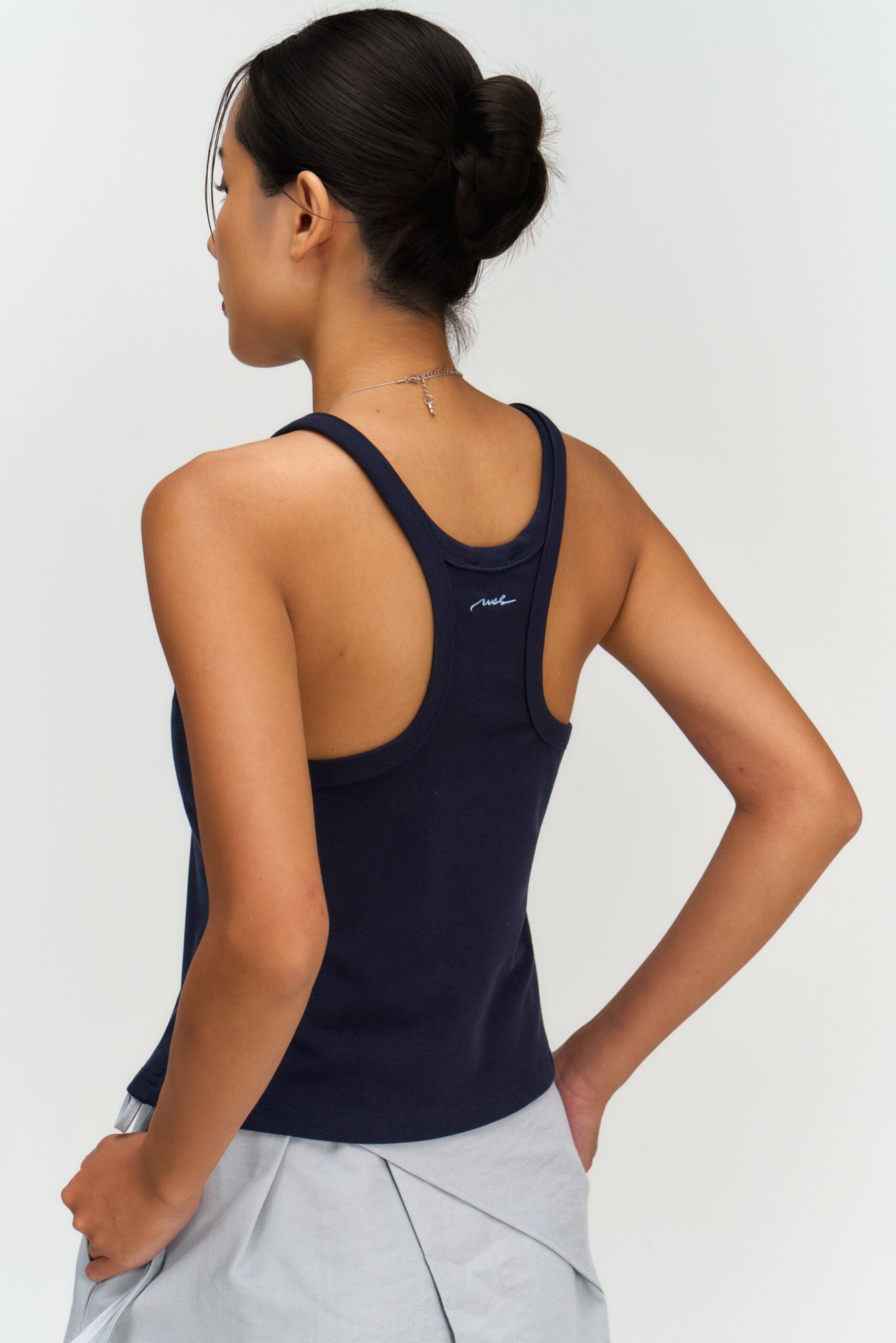 Drift Knit Y-Back Tank Top (Navy) - BEV C multi label store