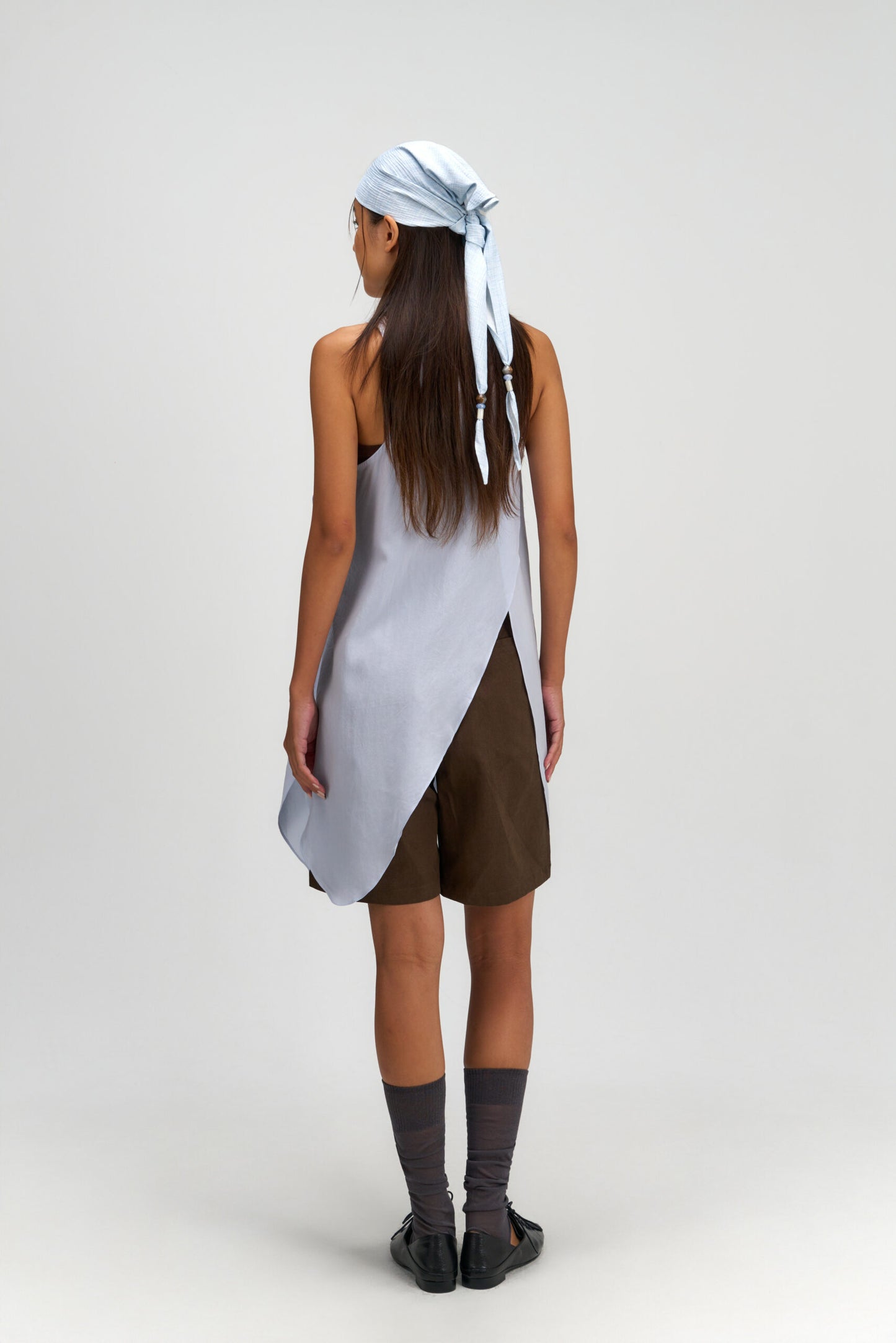 Asymmetrical Layering Long Tank Top (Blue) - BEV C multi label store