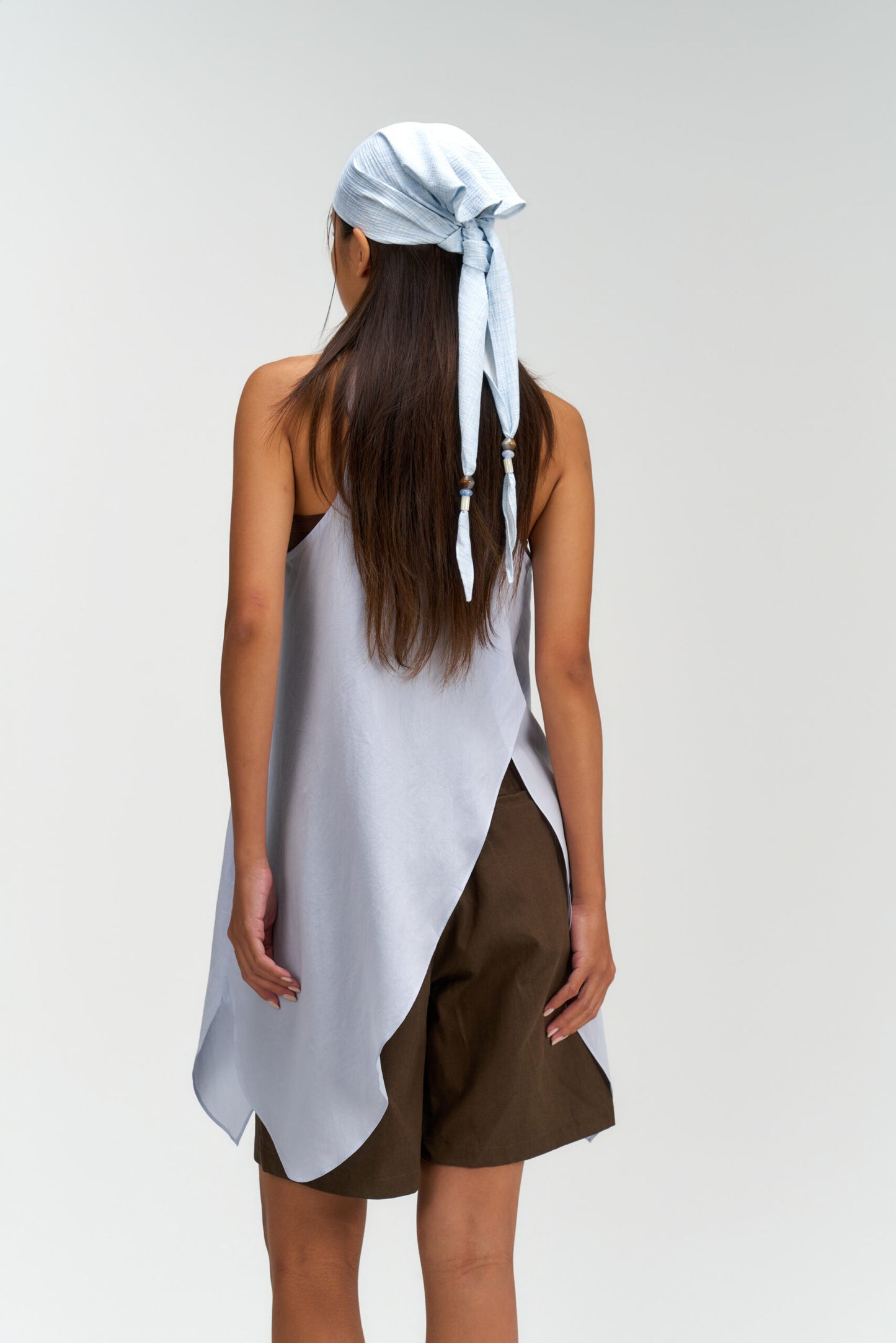 Asymmetrical Layering Long Tank Top (Blue) - BEV C multi label store