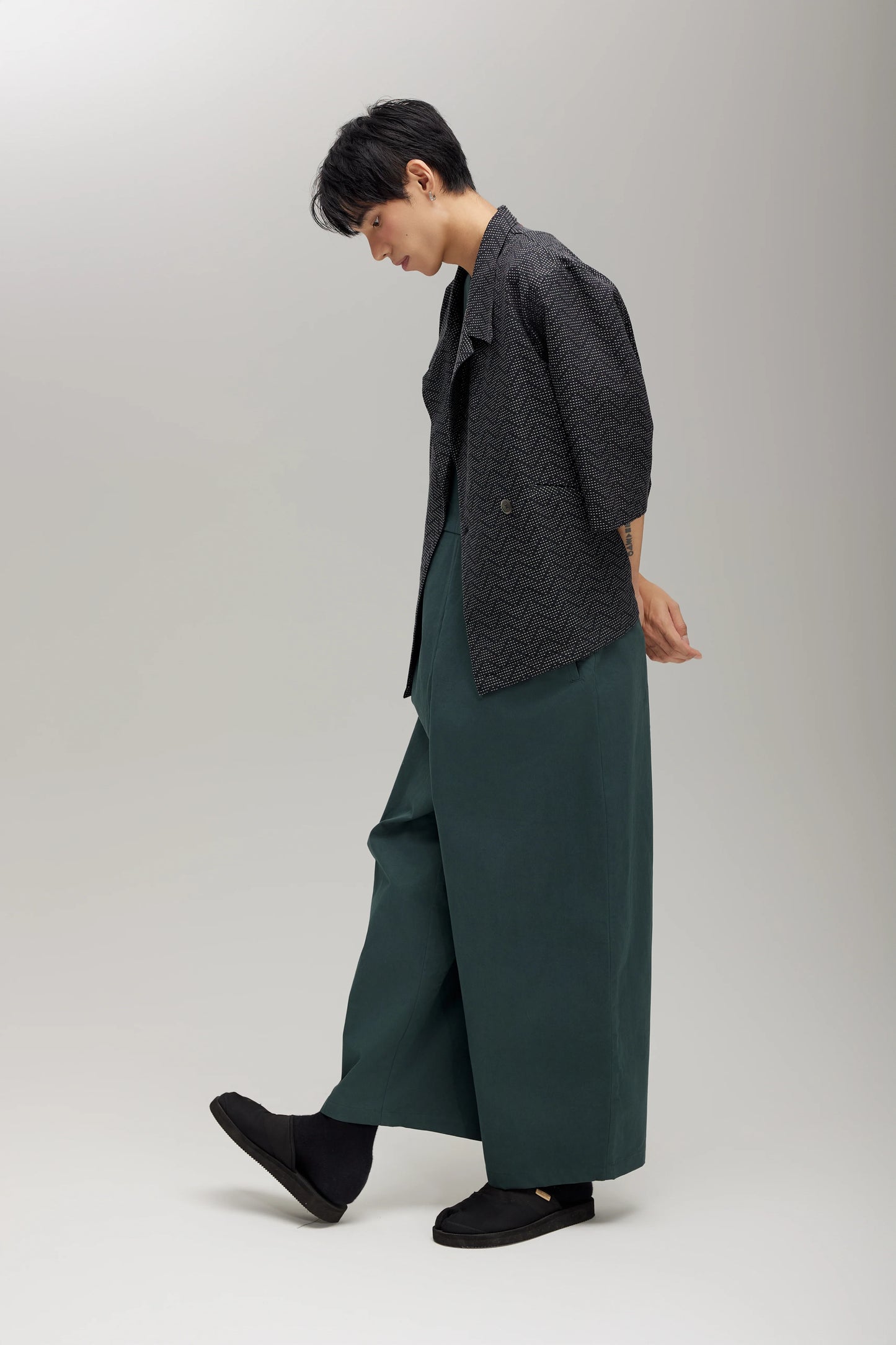 TRENCH JUMPSUIT IN FOREST GREEN