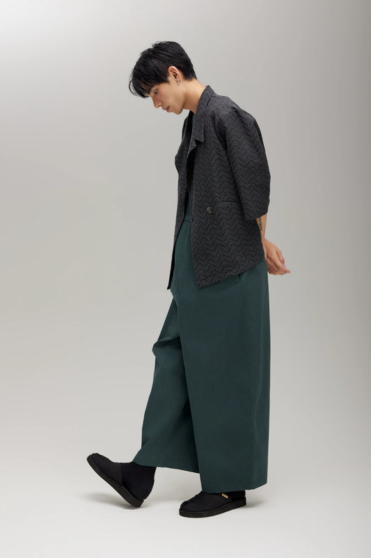 TRENCH JUMPSUIT IN FOREST GREEN