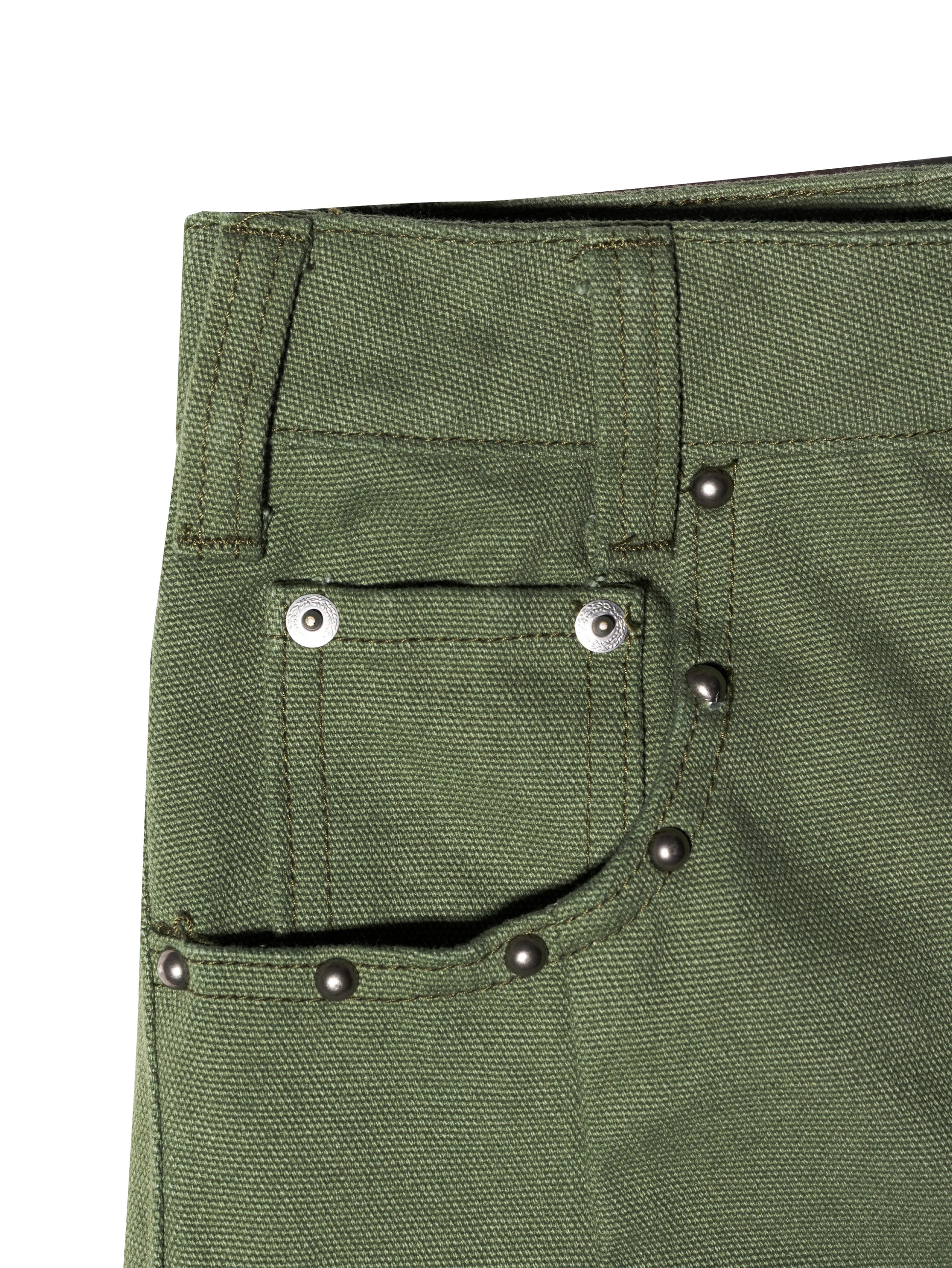 STUDDED YANKII PANTS GREEN - BEV C multi label store