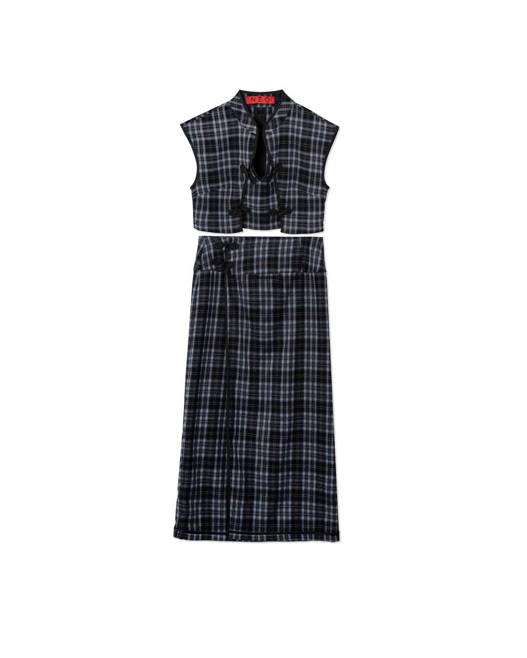 VOL.3_CH.1 Plaid Top - Black - BEV C multi label store