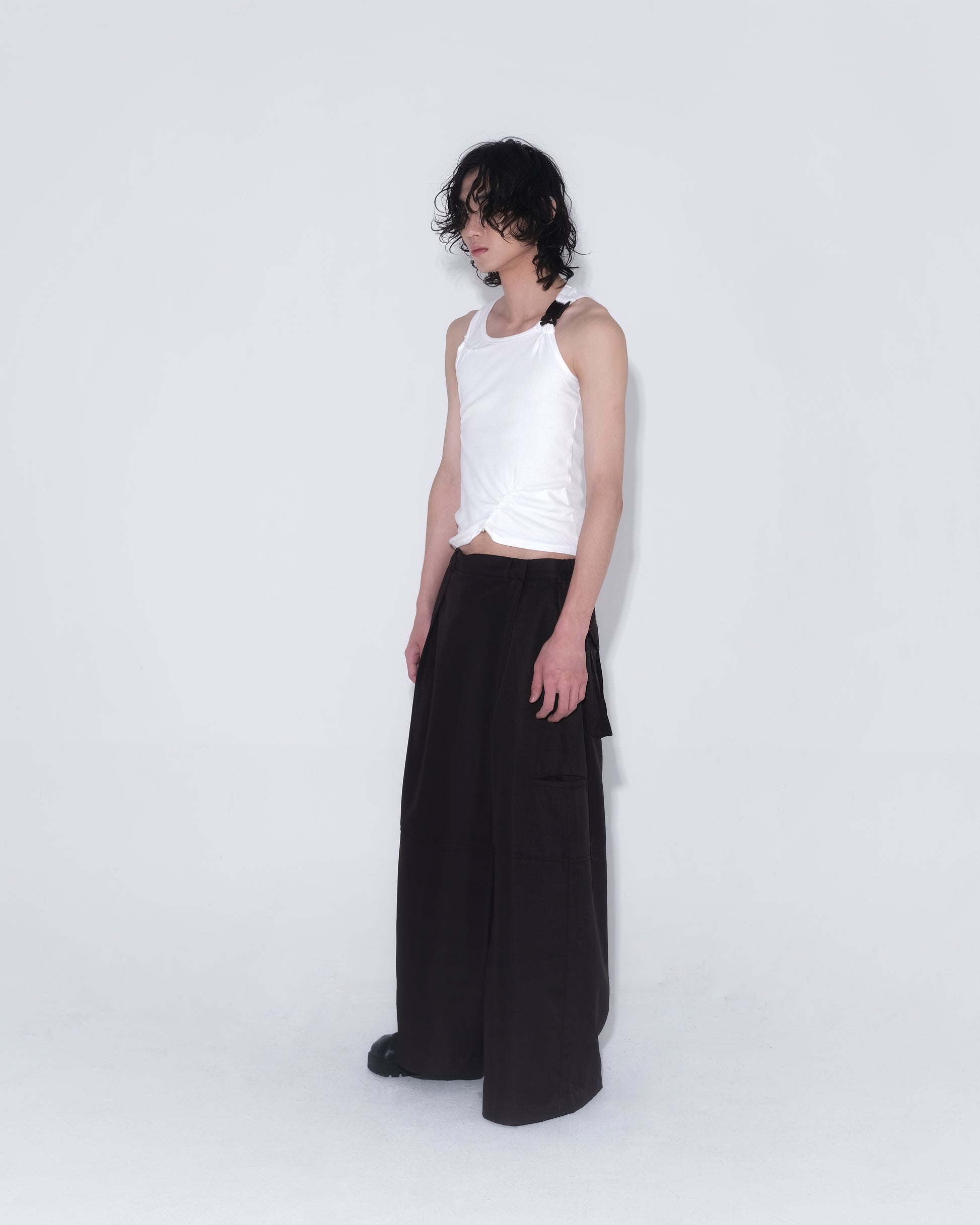 Dudu Overwrap Pants in Dark Brown - BEV C multi label store