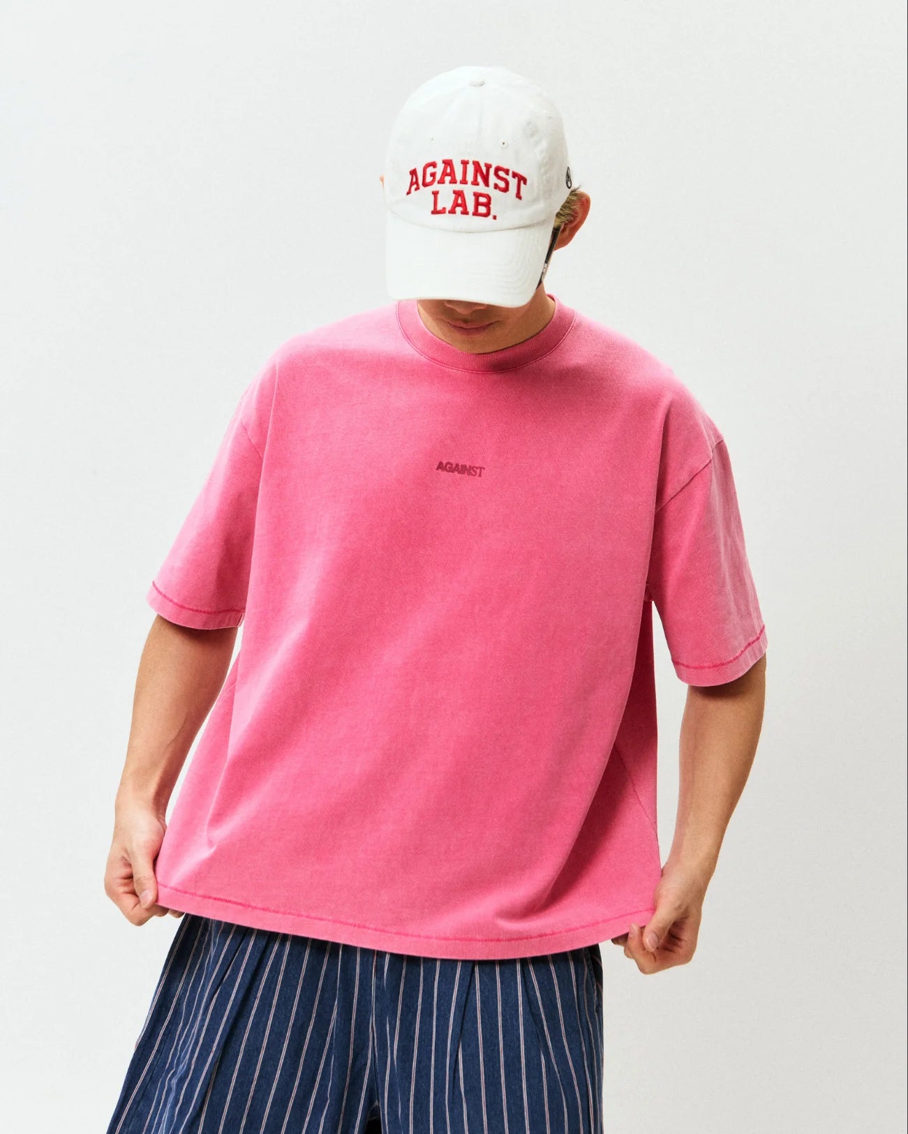 SINGLE STITCH WASHED CROPPED TEE PINK - BEV C multi label store