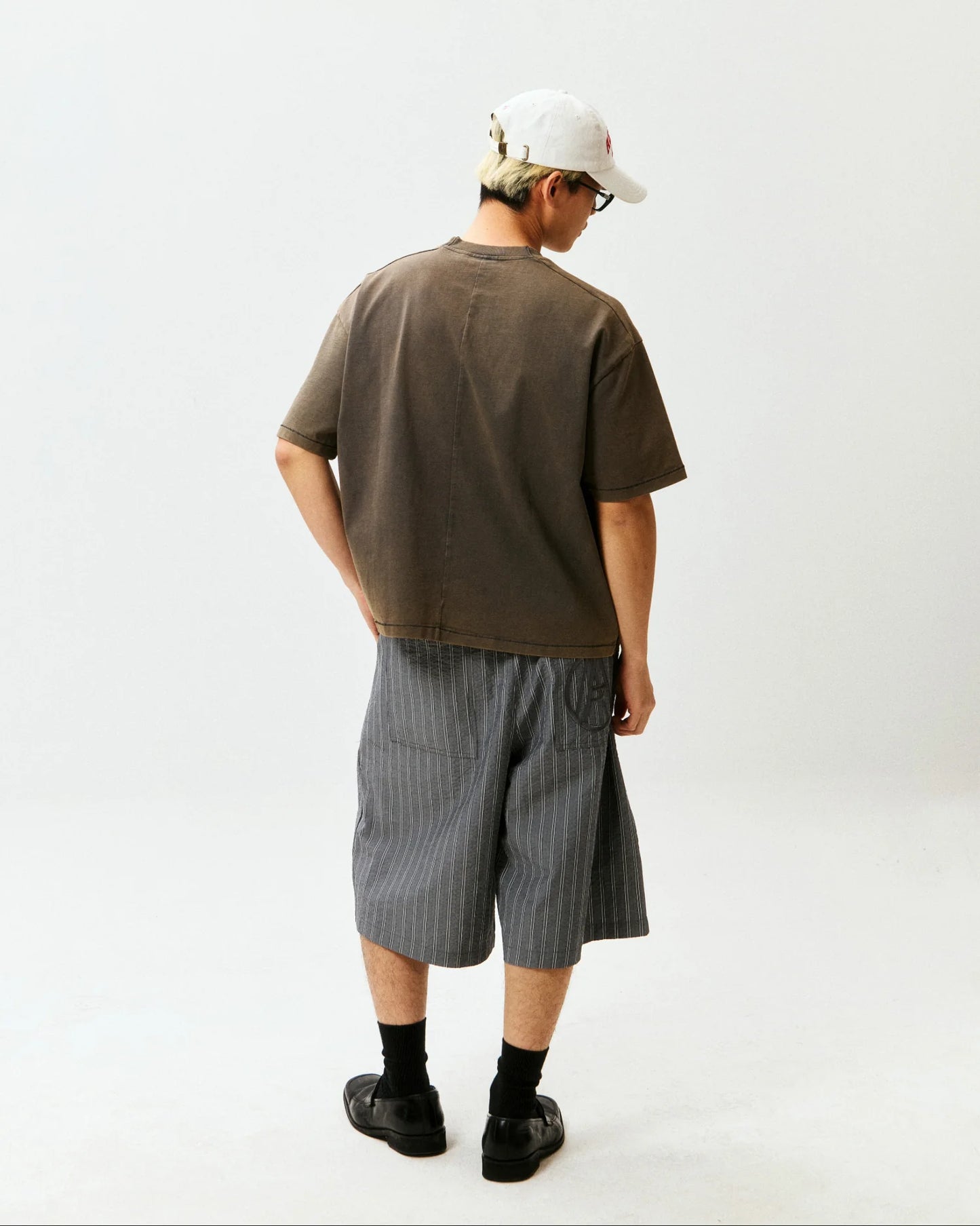SINGLE STITCH WASHED CROPPED TEE CONCRETE - BEV C multi label store