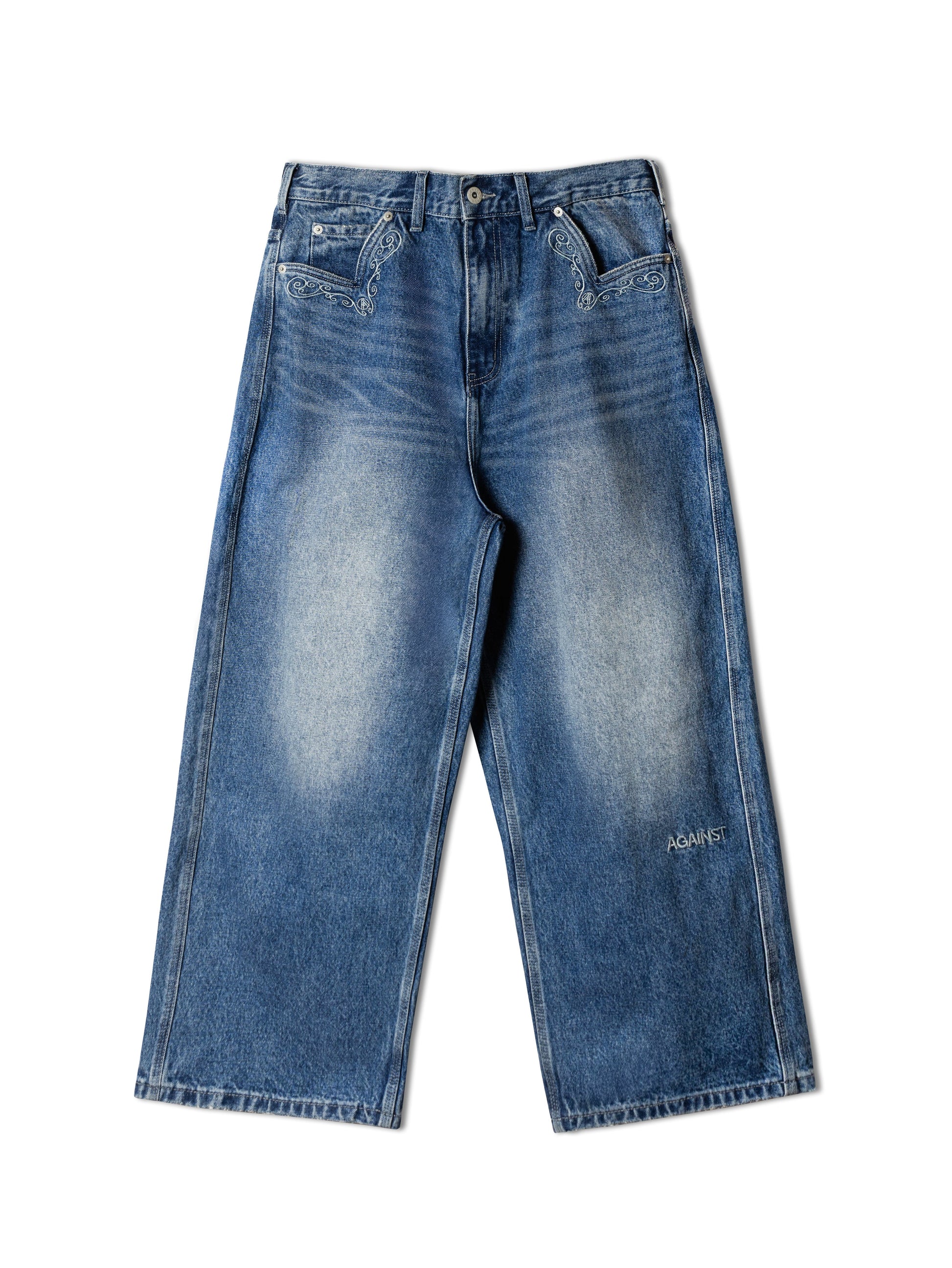 COWBOY WASHED PERFECT JEANS BLUE - BEV C multi label store