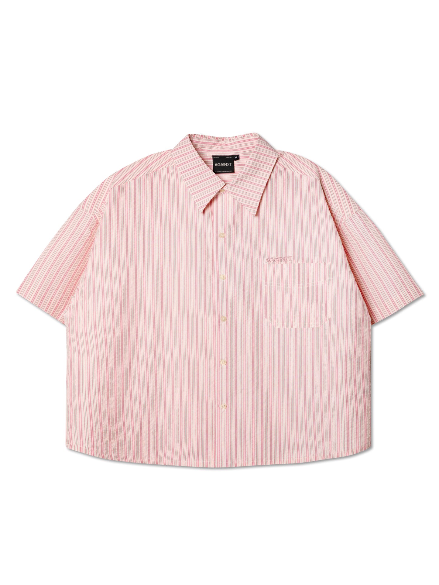 SEERSUCKER STRIPE CHAPO SHIRT PINK - BEV C multi label store