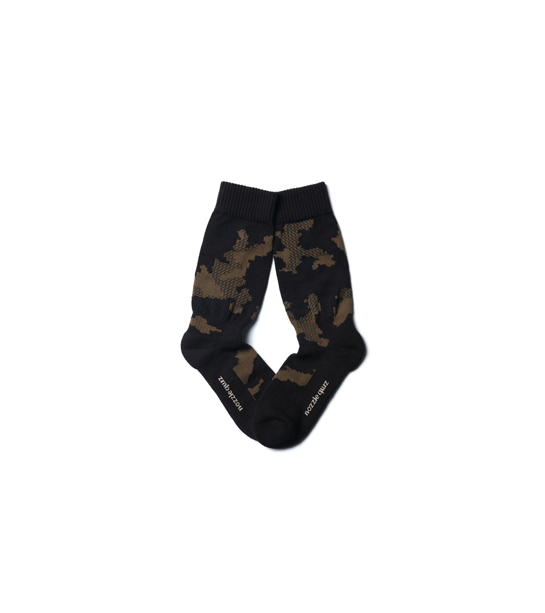 Digit No. Jacquard casual socks - Land Black - BEV C multi label store