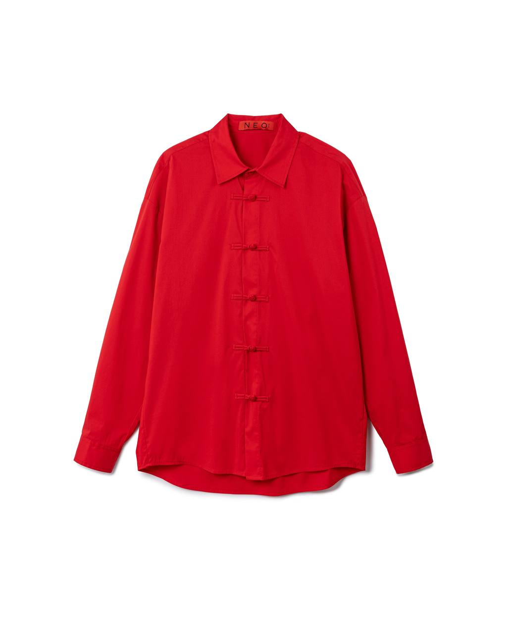 VOL.3_CH.1 Mandarin Long Sleeve Shirt - Red - BEV C multi label store