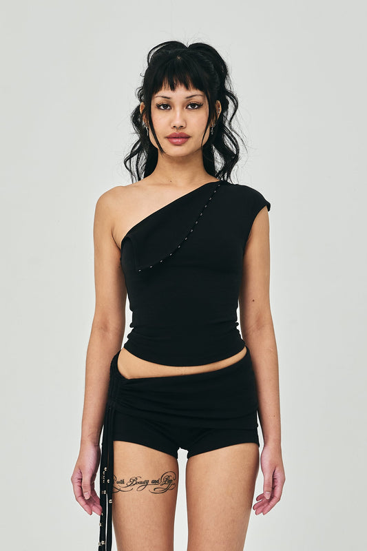 CRESCENT TOP BLACK - BEV C multi label store