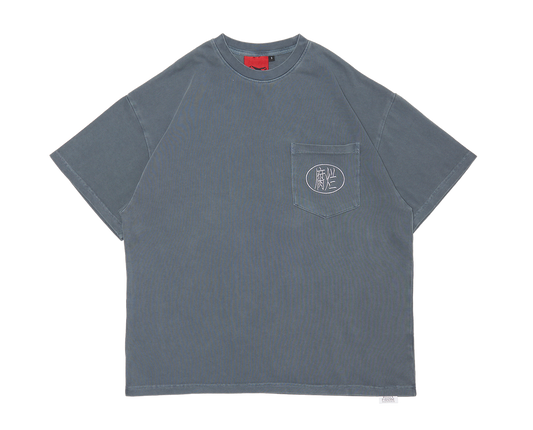 "Fulan" Pocket Tee Blue - BEV C multi label store