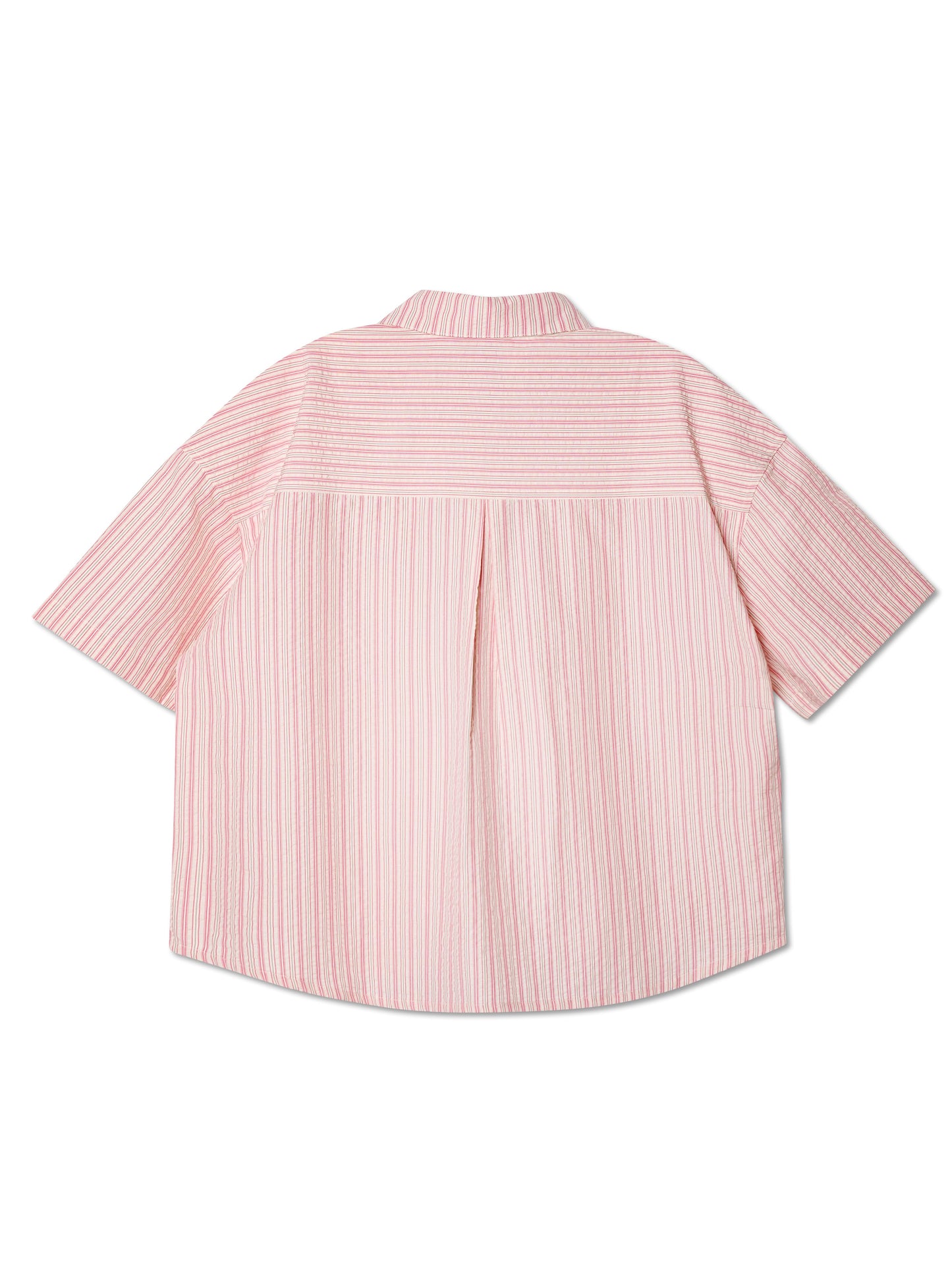SEERSUCKER STRIPE CHAPO SHIRT PINK - BEV C multi label store