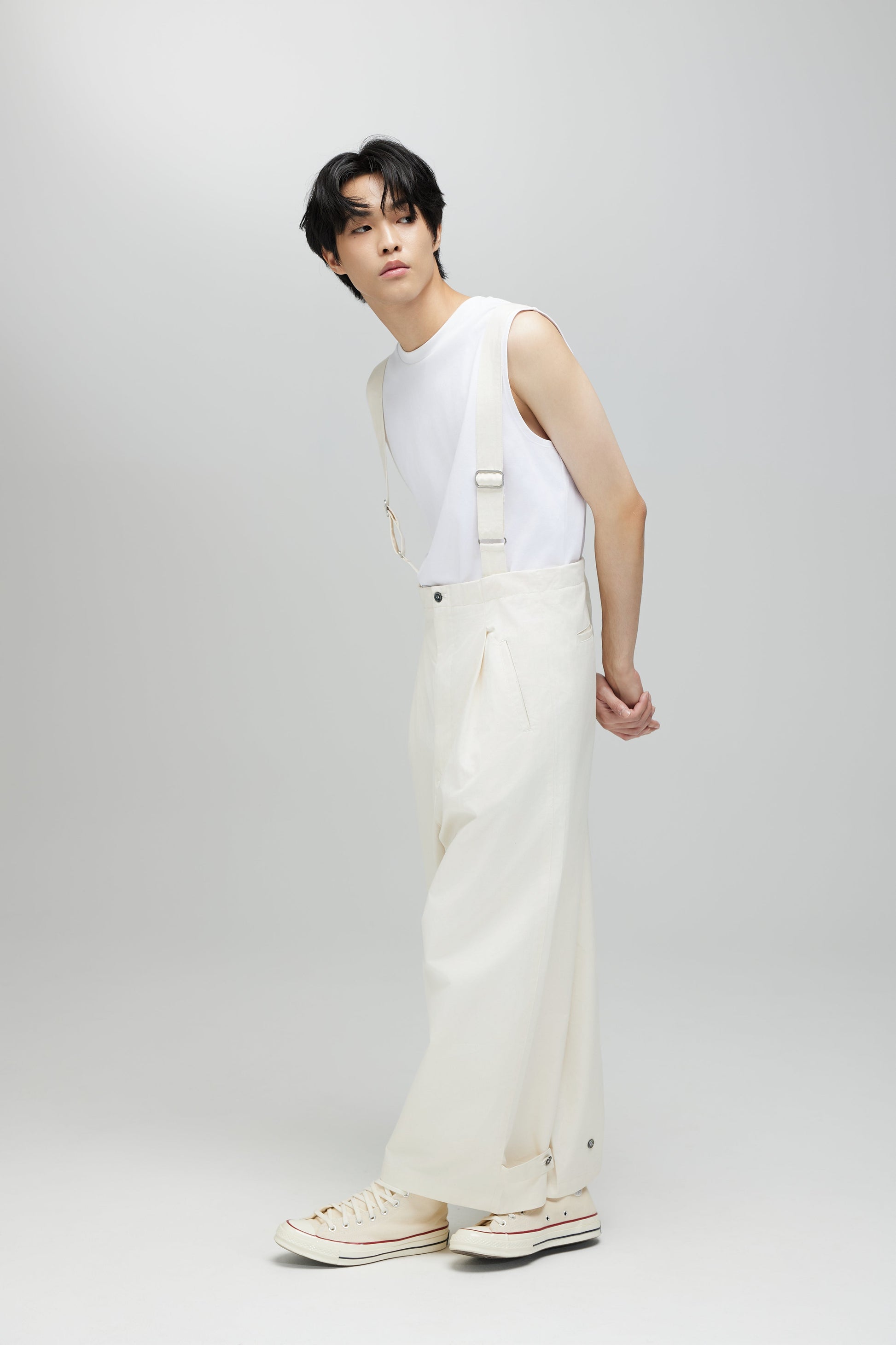 BARUN TROUSERS 2.0 IN SPECKLE CREAM - BEV C multi label store