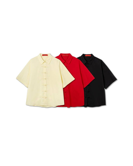 VOL.3_CH.1 Mandarin Basic Shirt - Black - BEV C multi label store
