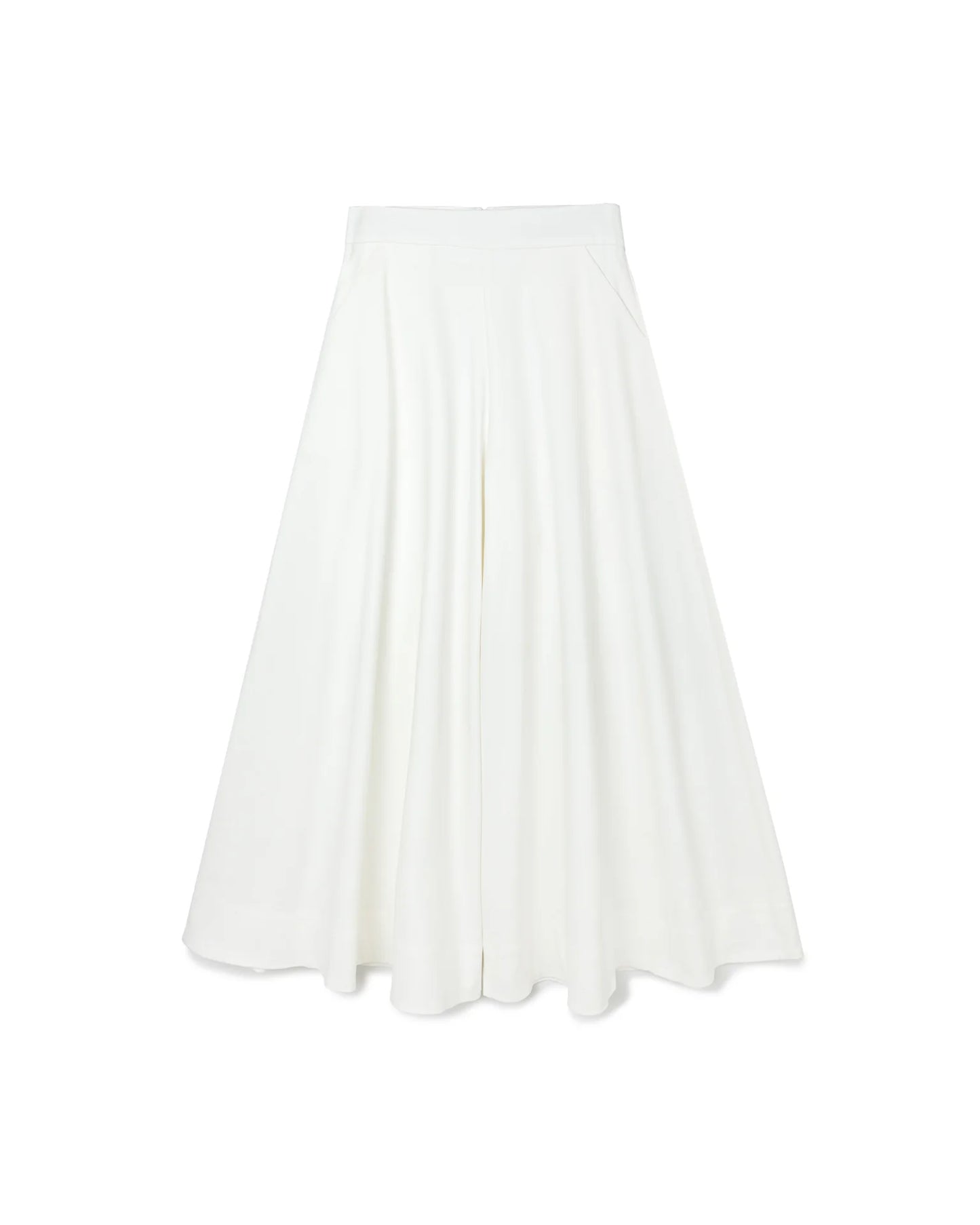 Wide Flare Trousers (White)