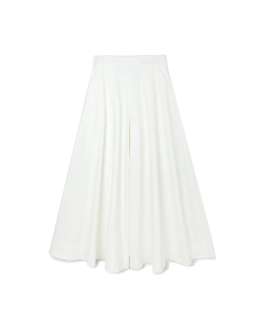 Wide Flare Trousers (White)