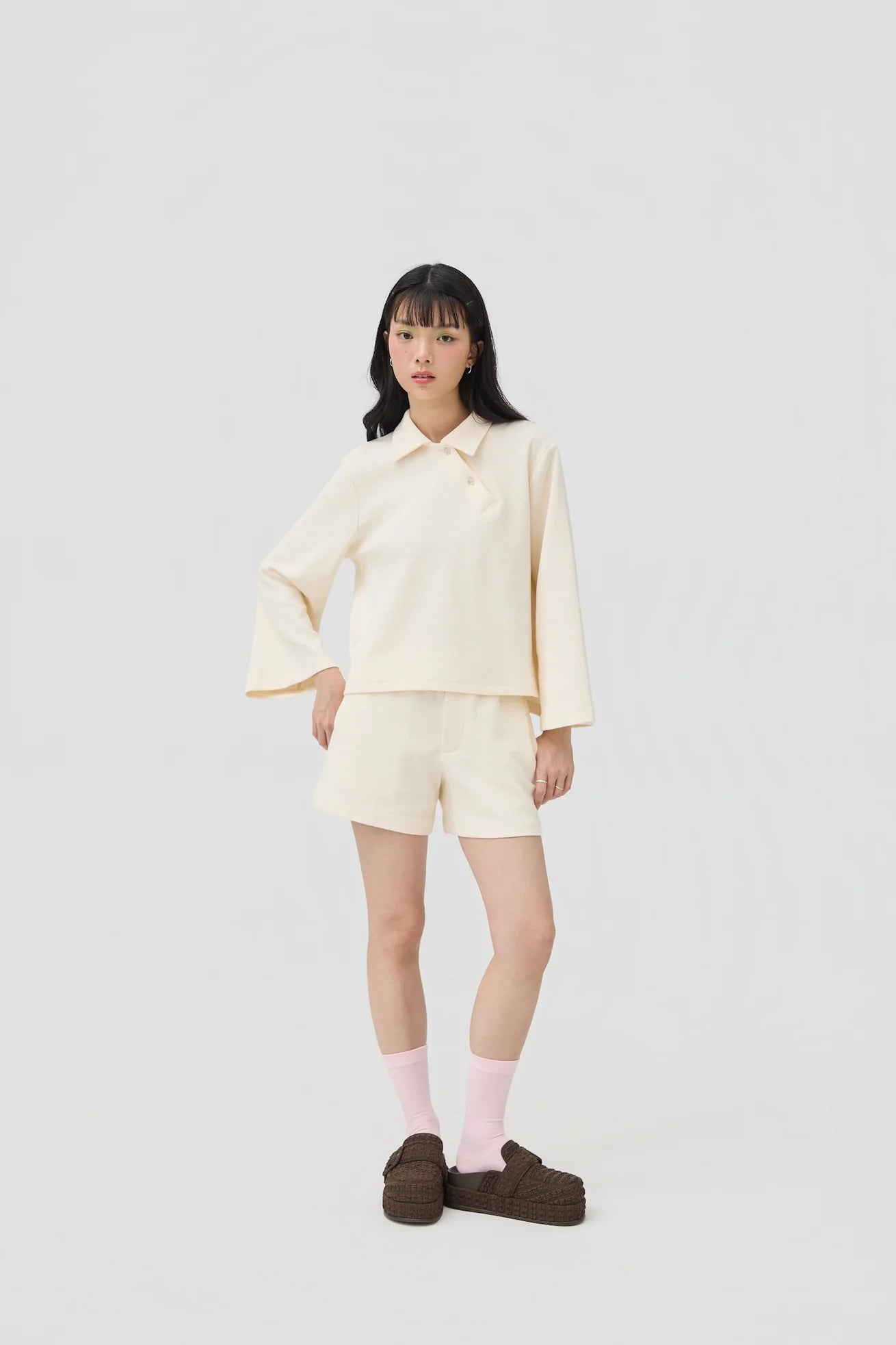 JIN KNIT TEE IN CREAM - BEV C multi label store