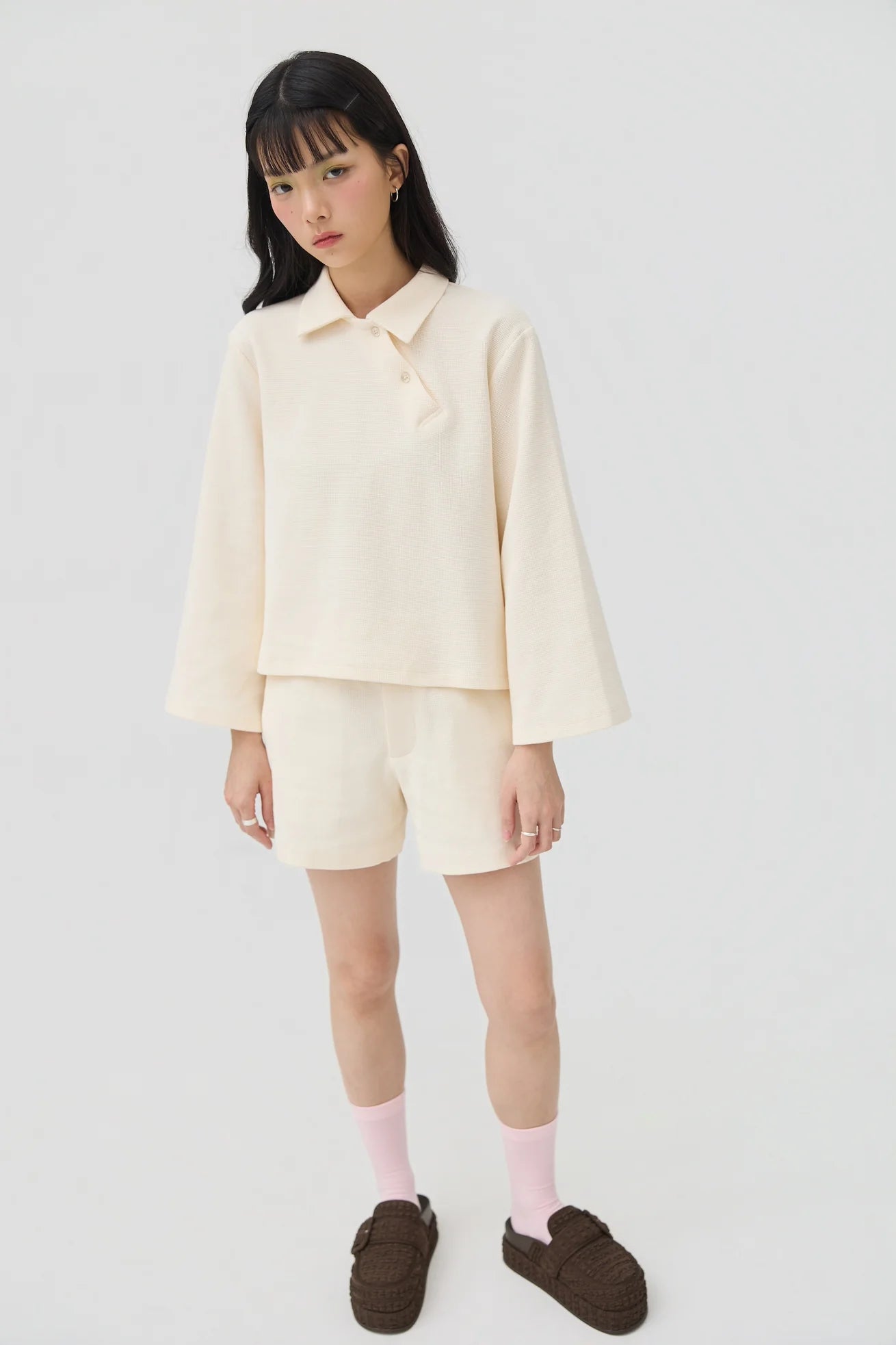 JIN KNIT TEE IN CREAM - BEV C multi label store