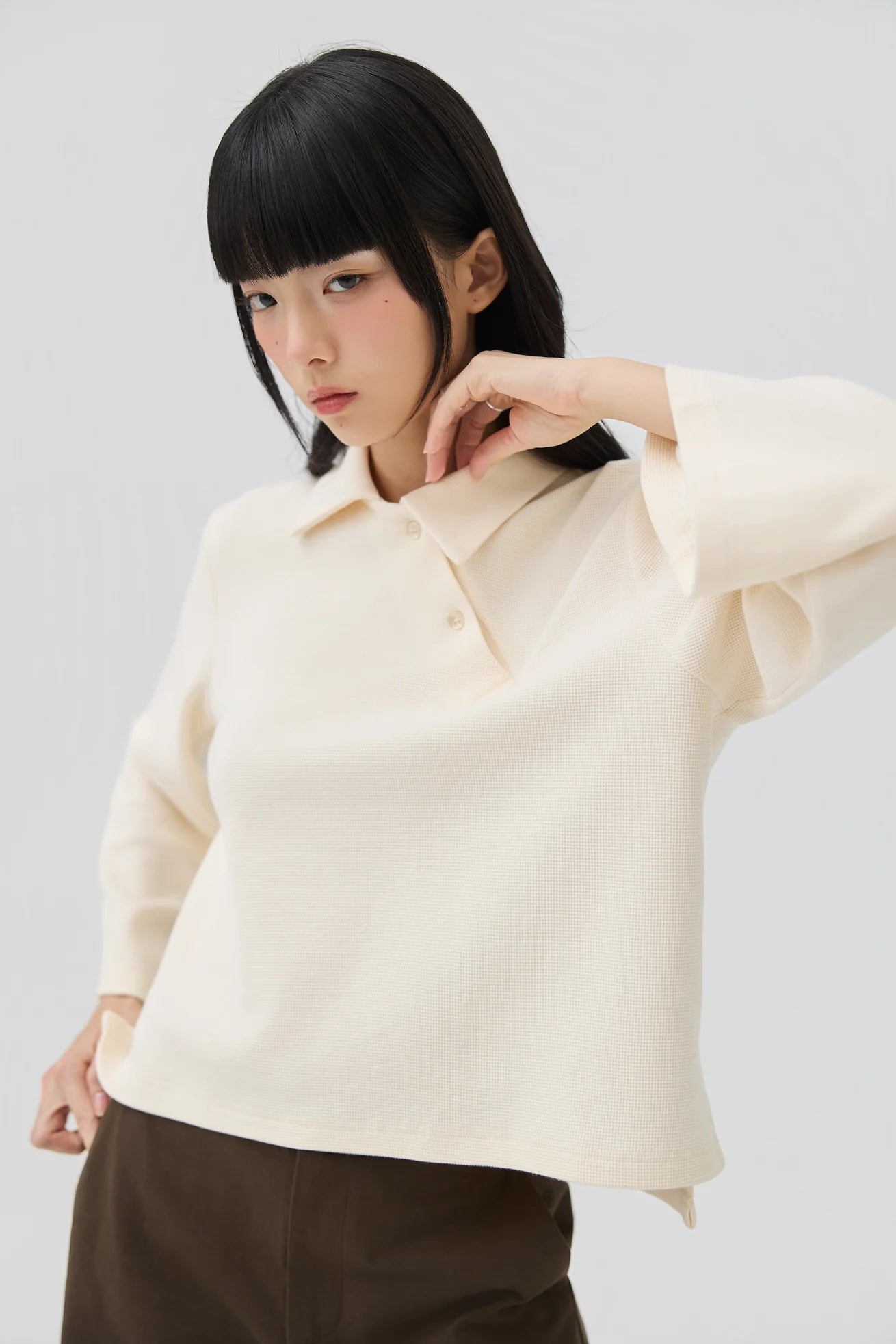 JIN KNIT TEE IN CREAM - BEV C multi label store