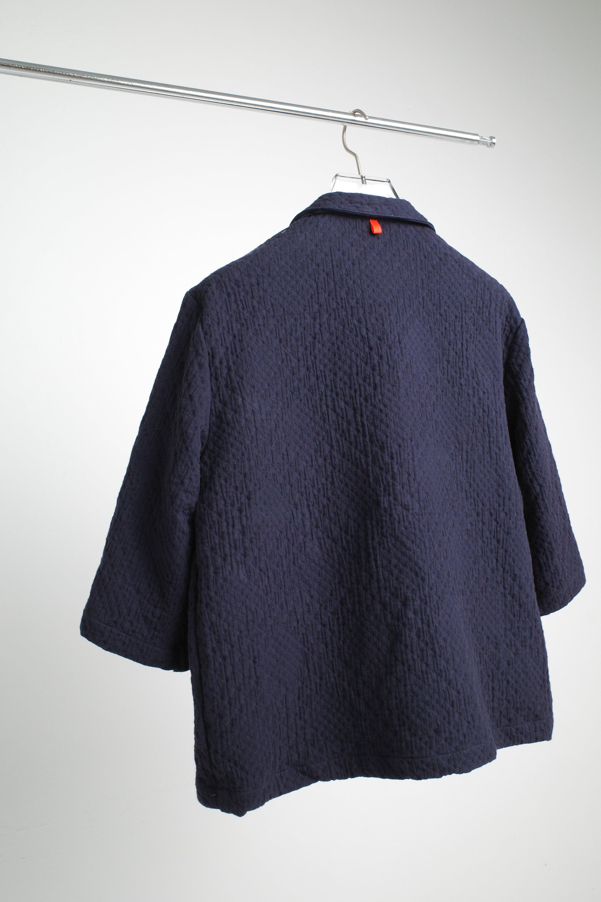 ARCHIVALS KIMONO TRENCH JACKET IN MIZU NAVY QUILT - BEV C multi label store