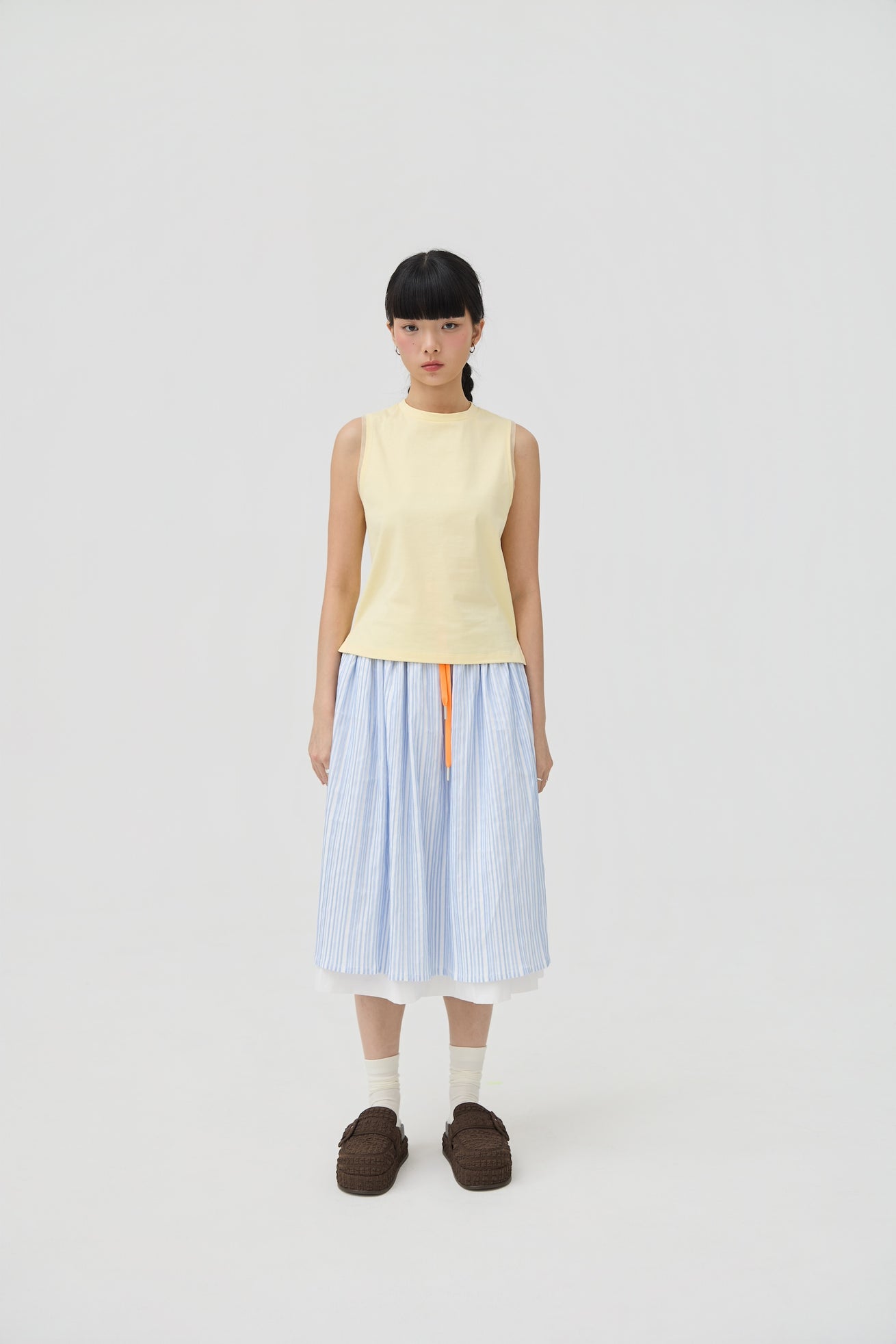 KUMO MUSCLE TANK IN BUTTER YELLOW - BEV C multi label store