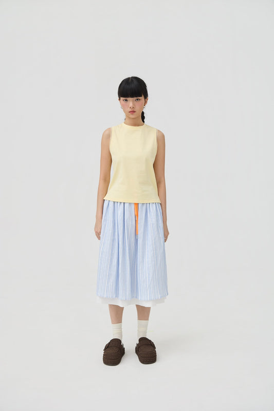KUMO MUSCLE TANK IN BUTTER YELLOW - BEV C multi label store