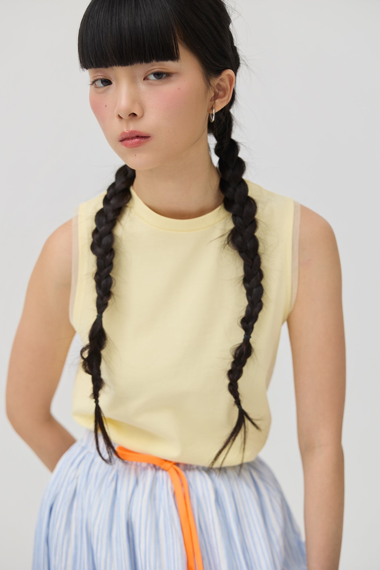KUMO MUSCLE TANK IN BUTTER YELLOW - BEV C multi label store