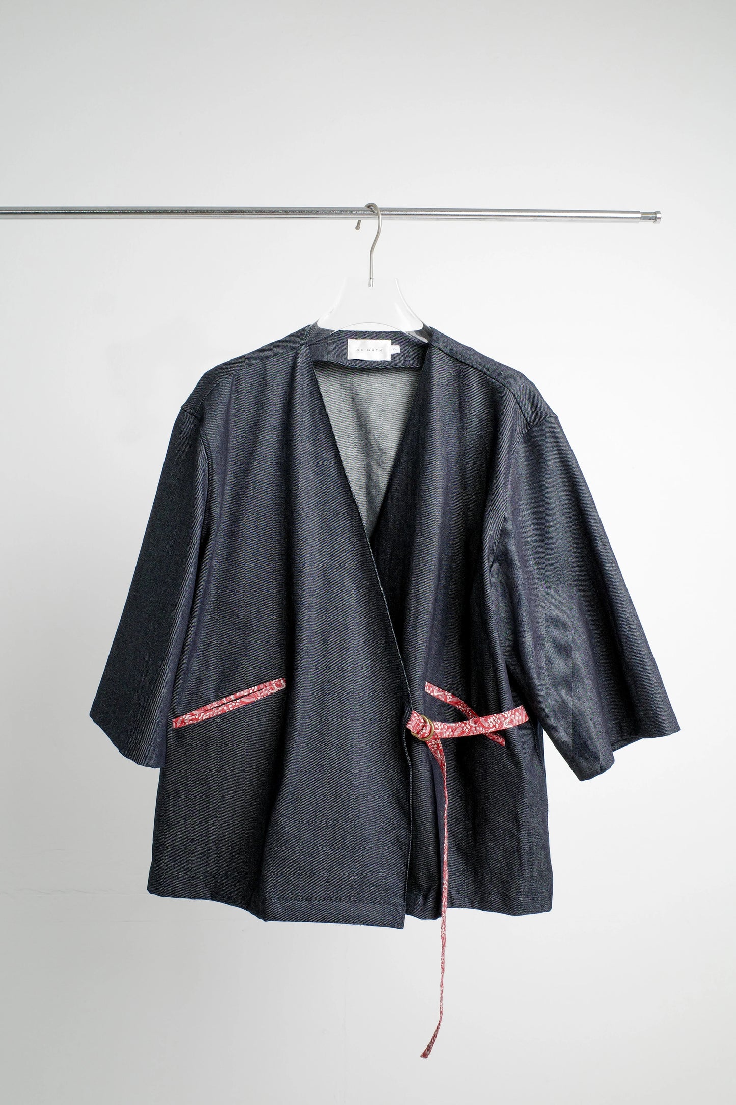 ROBE KIMONO JACKET IN DENIM WITH ROLLING HILLS (LIBERTY LONDON)