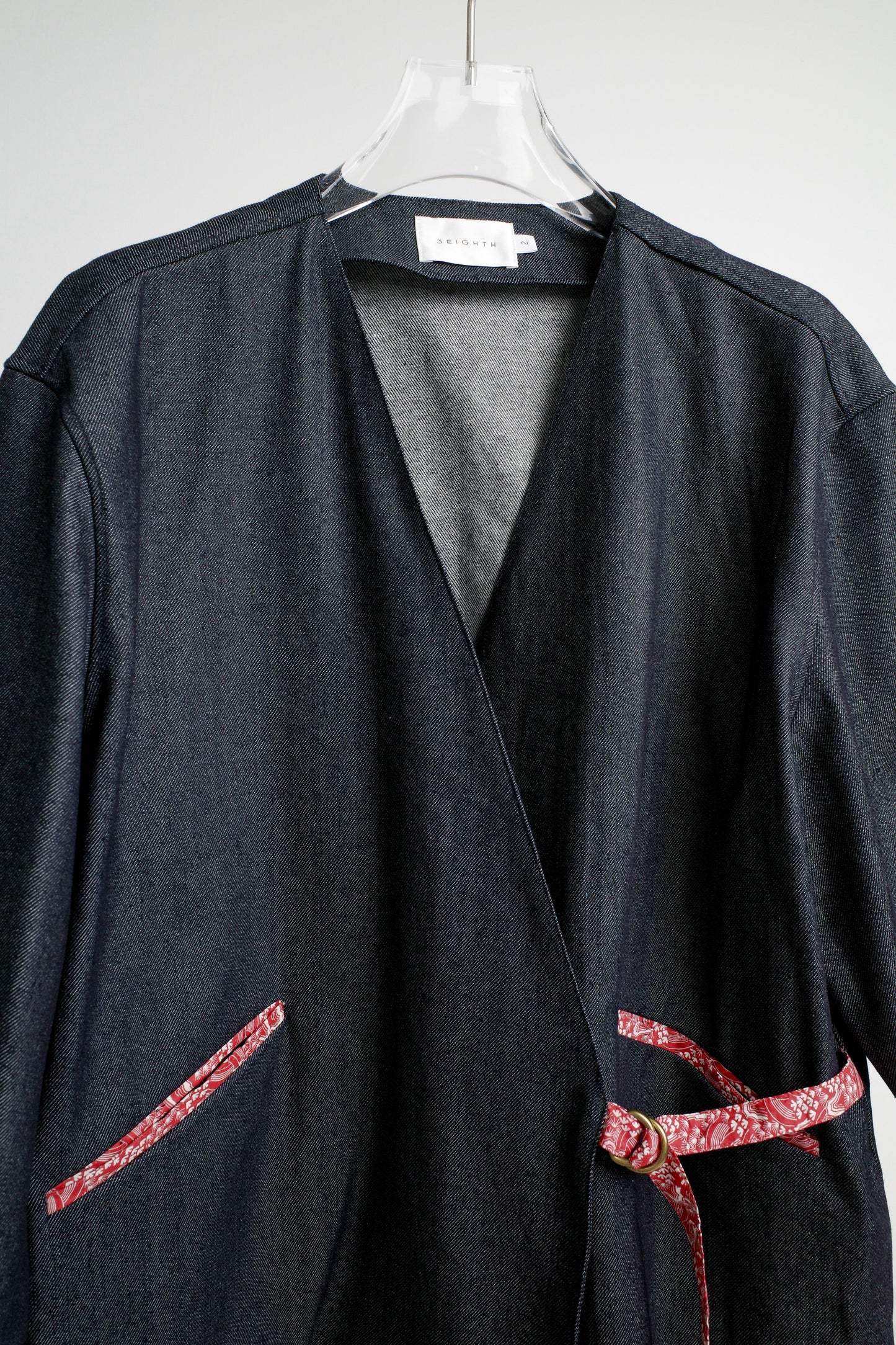 ROBE KIMONO JACKET IN DENIM WITH ROLLING HILLS (LIBERTY LONDON)