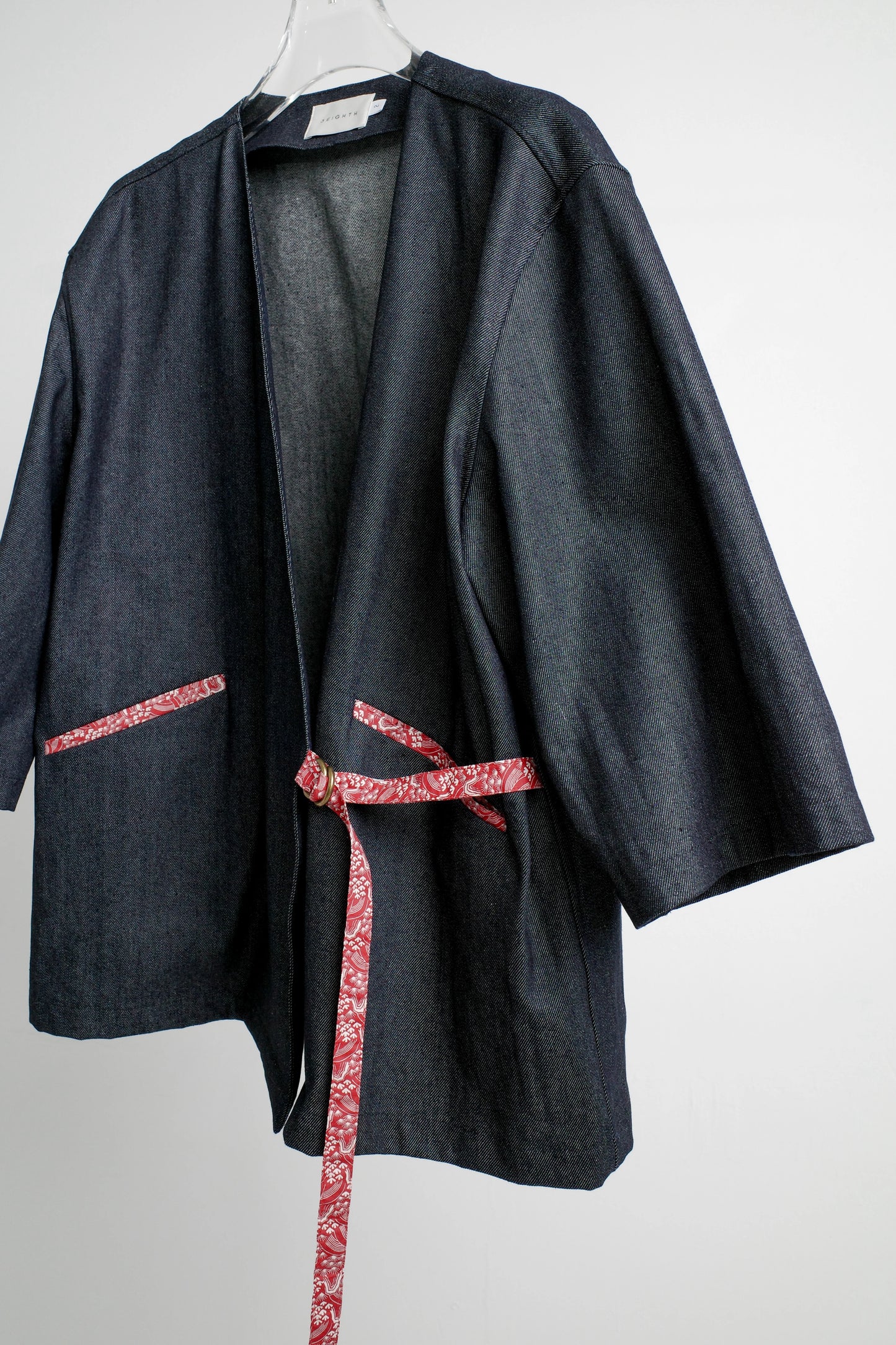 ROBE KIMONO JACKET IN DENIM WITH ROLLING HILLS (LIBERTY LONDON)