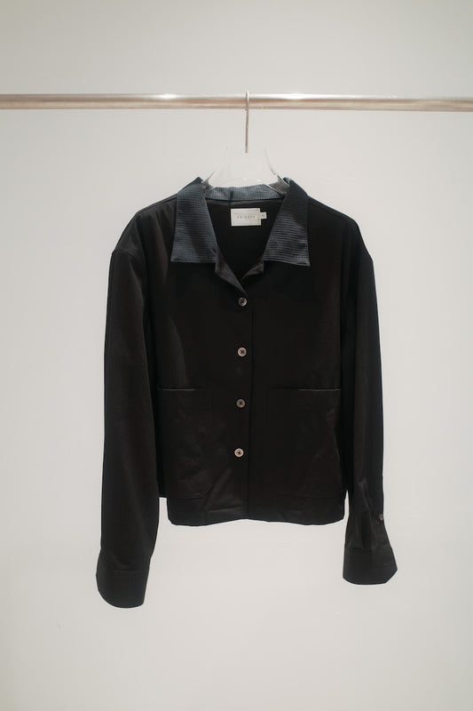 POPPY JACKET IN BLACK SASHIKO ON BLACK - BEV C multi label store