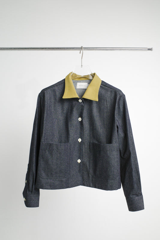 POPPY JACKET IN DENIM & LIME - BEV C multi label store