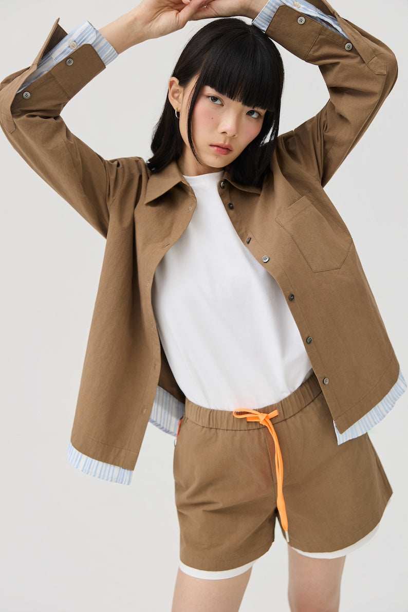 FUTAE SHORTS - SAND STONE - BEV C multi label store