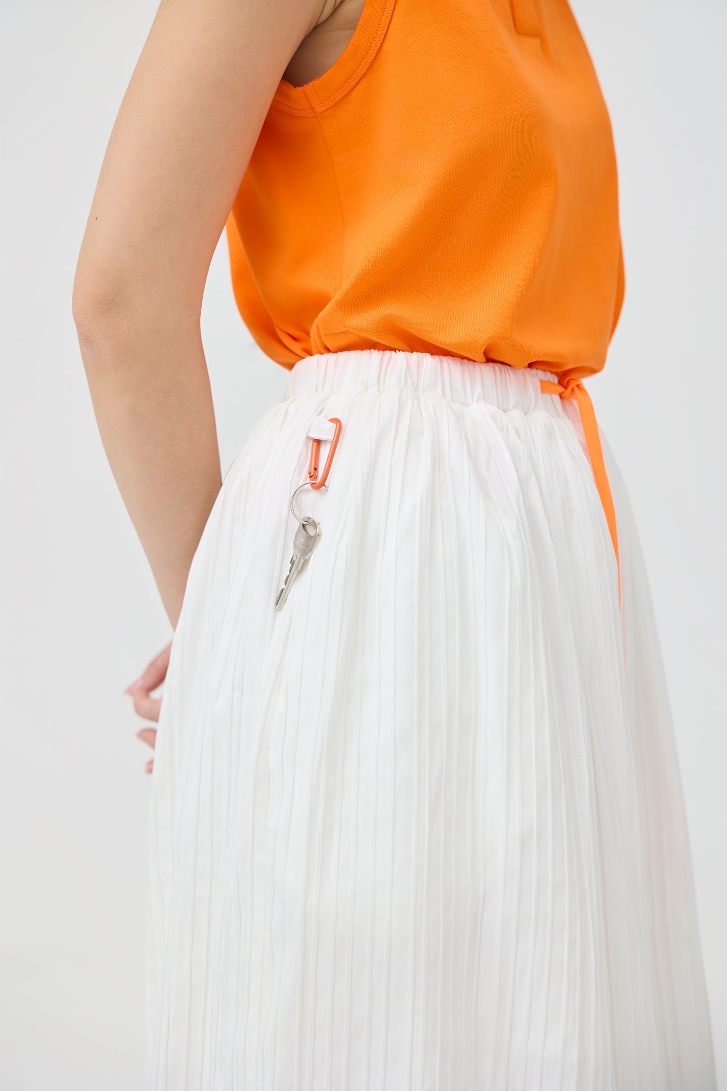 FUTAE SKIRT - WHITE SEERSUCKER - BEV C multi label store