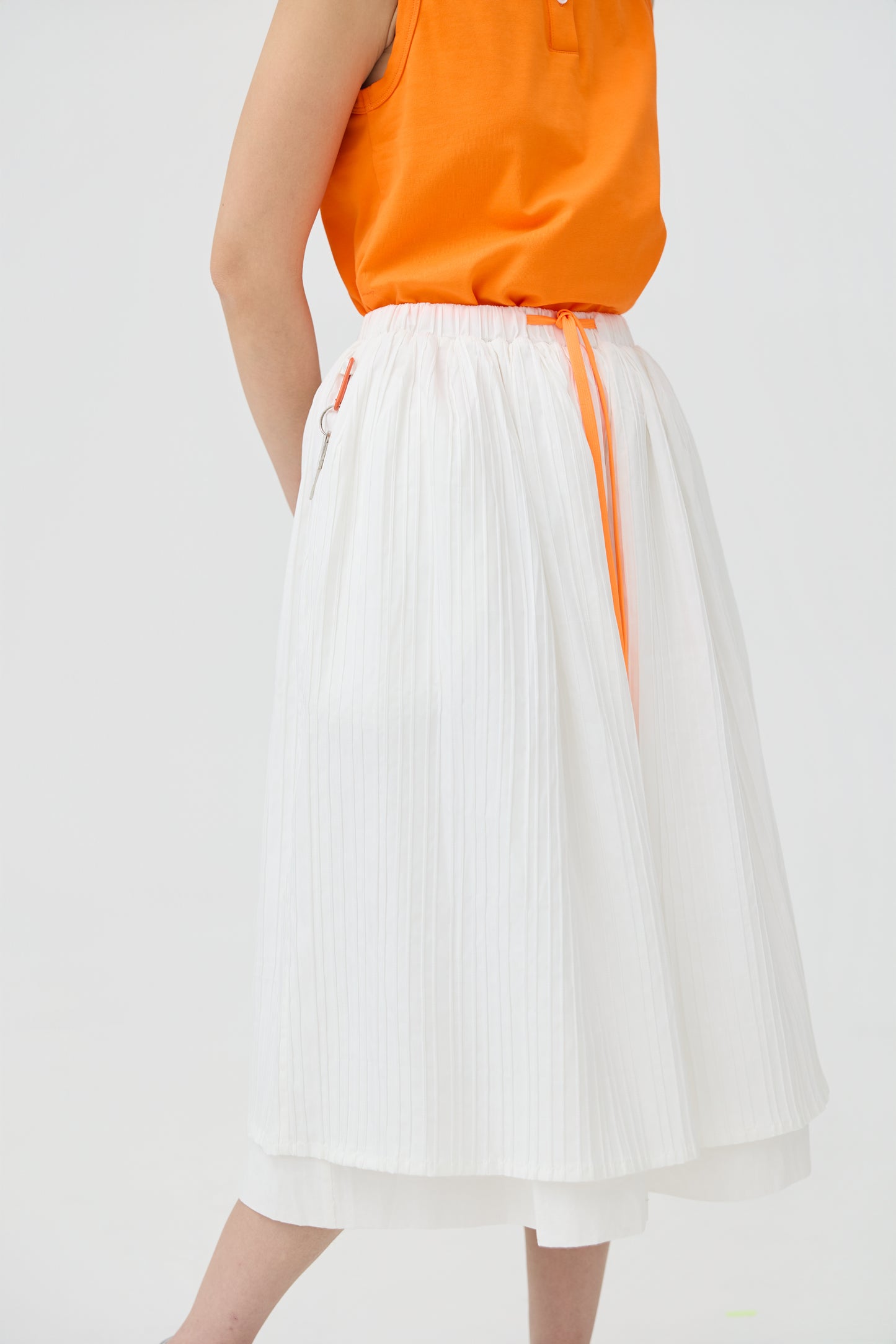 FUTAE SKIRT - WHITE SEERSUCKER - BEV C multi label store