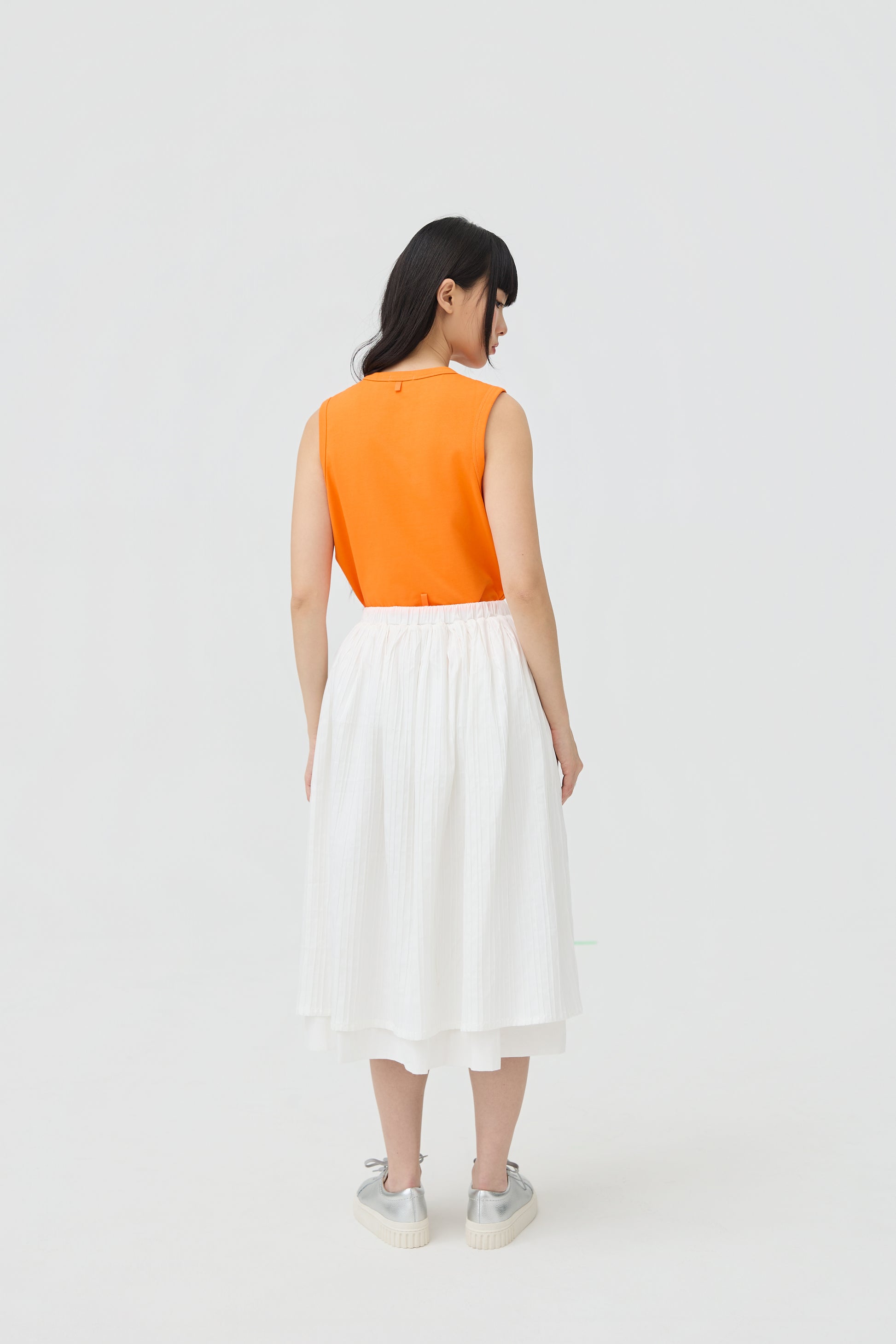 FUTAE SKIRT - WHITE SEERSUCKER - BEV C multi label store