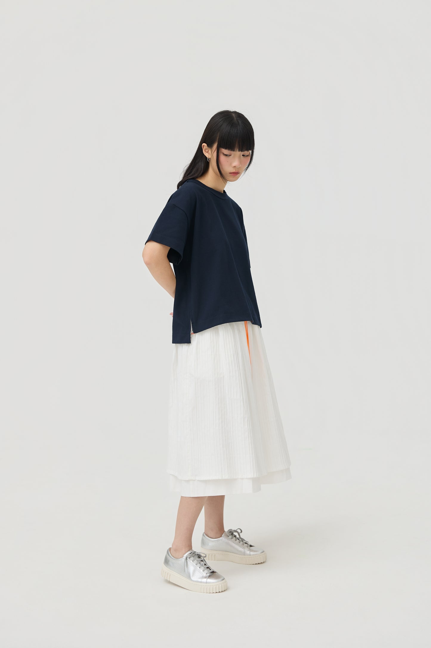 FUTAE SKIRT - WHITE SEERSUCKER - BEV C multi label store