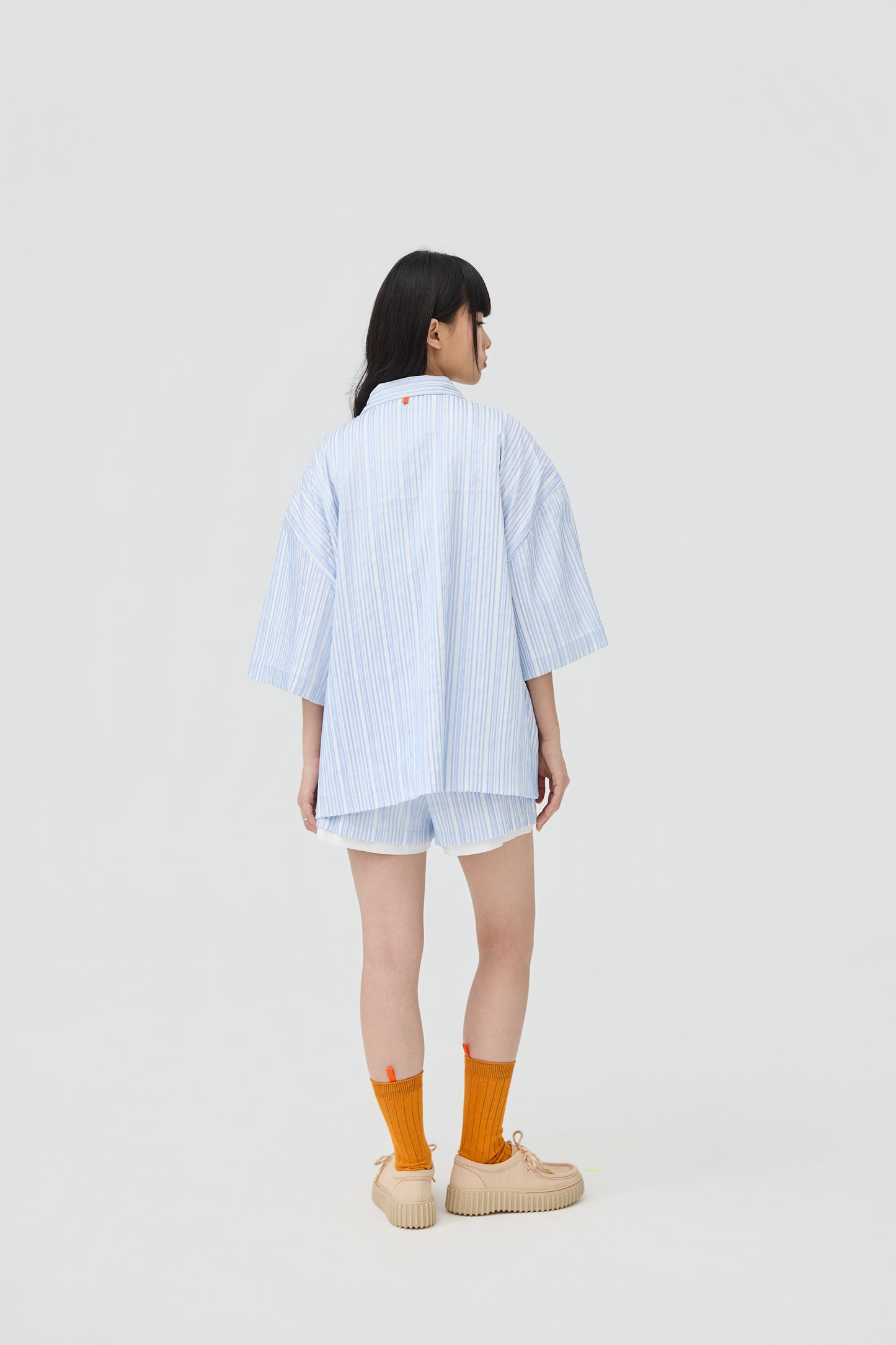 FUWA JACKET - BLUE SEERSUCKER - BEV C multi label store