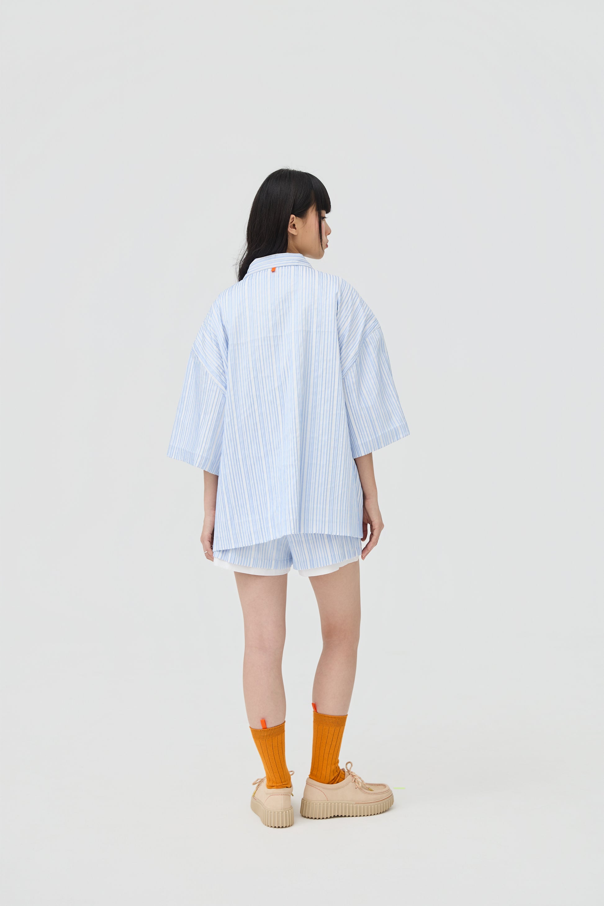 FUWA JACKET - BLUE SEERSUCKER - BEV C multi label store