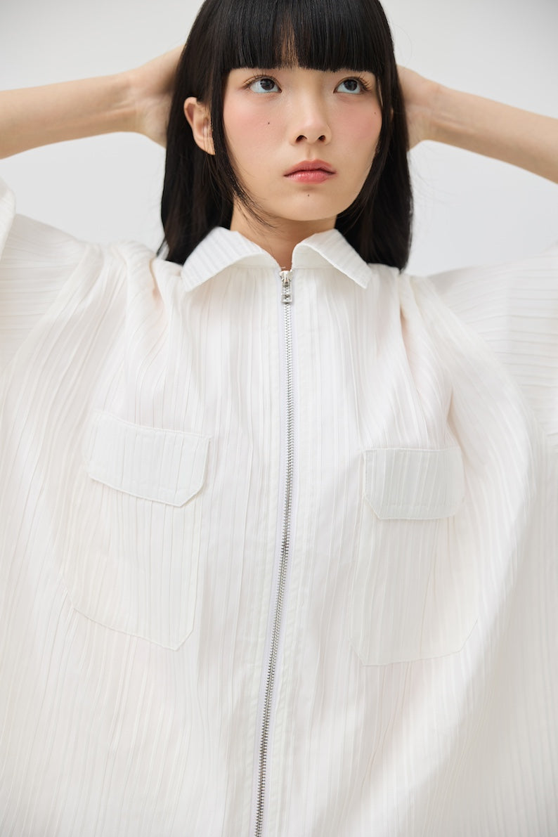 FUWA JACKET - WHITE SEERSUCKER - BEV C multi label store