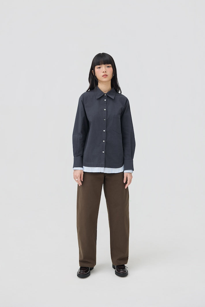 KASANE SHIRT - INK NAVY - BEV C multi label store