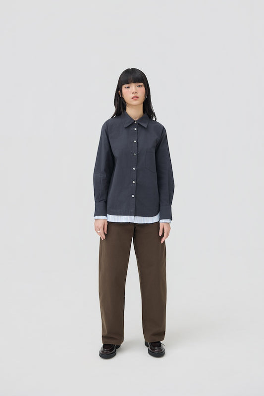 KASANE SHIRT - INK NAVY - BEV C multi label store