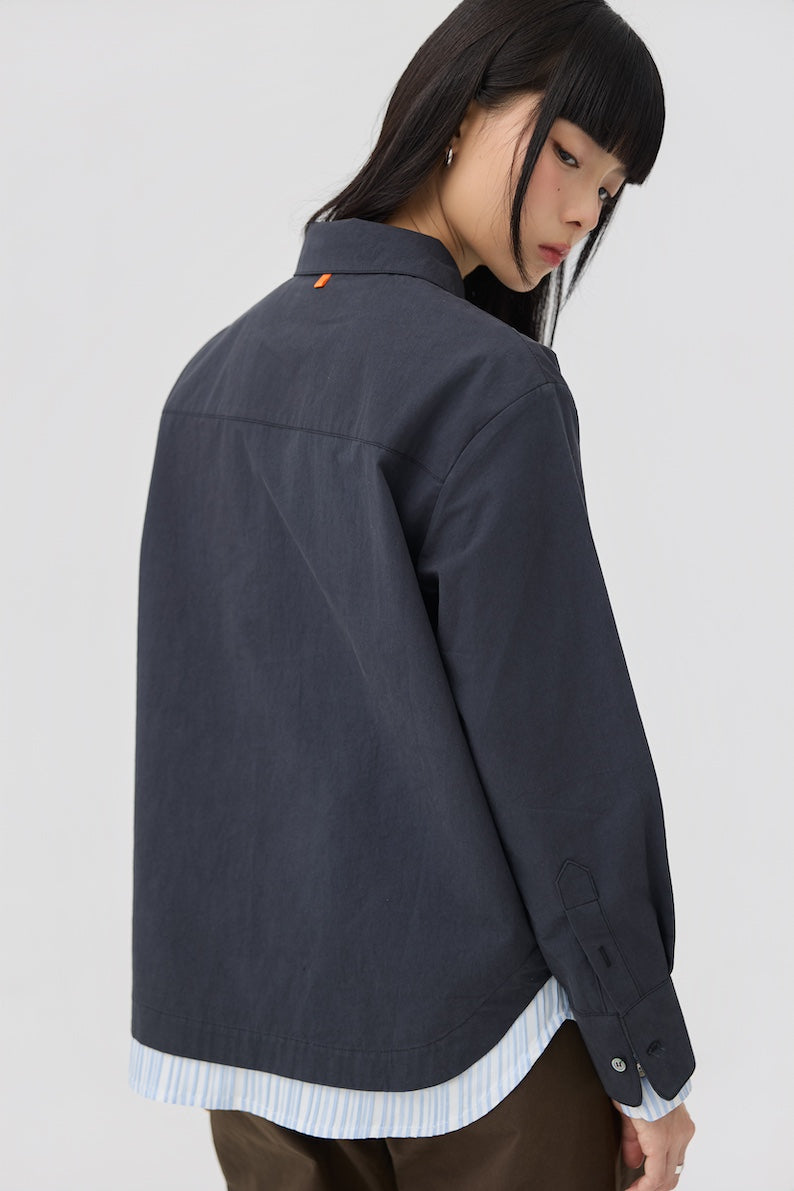 KASANE SHIRT - INK NAVY - BEV C multi label store