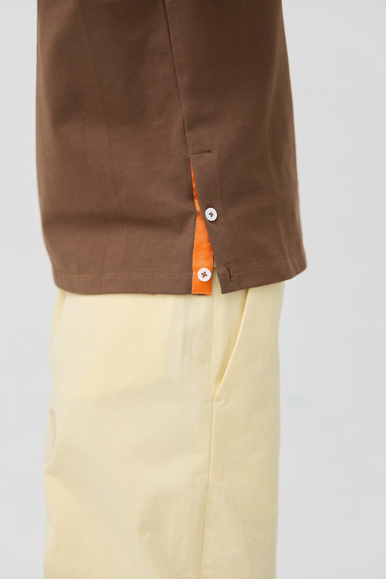 MUSUBI HENLEY TANK - CHOCOLATE - BEV C multi label store