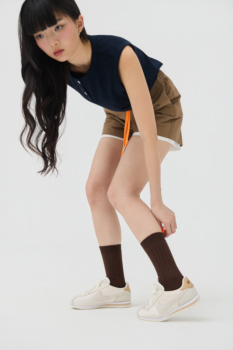 MUSUBI HENLEY TANK - NAVY - BEV C multi label store