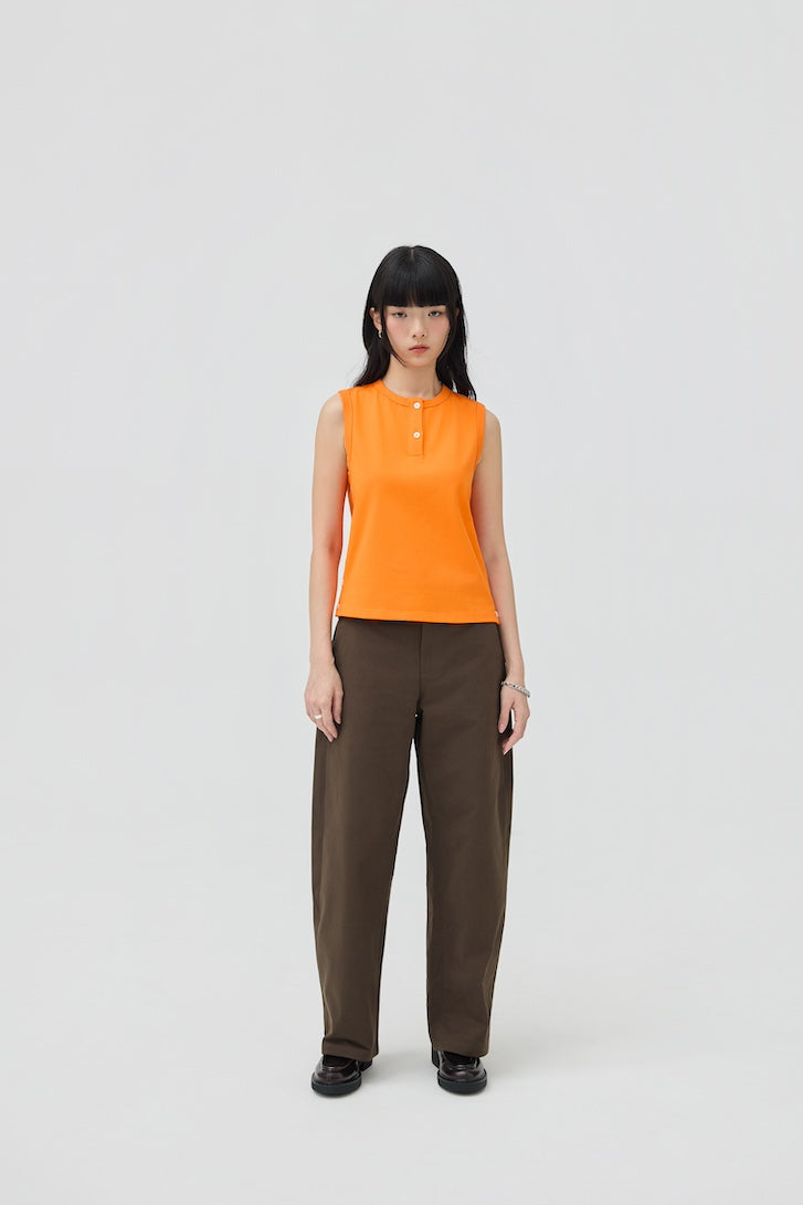 MUSUBI HENLEY TANK - ORANGE - BEV C multi label store