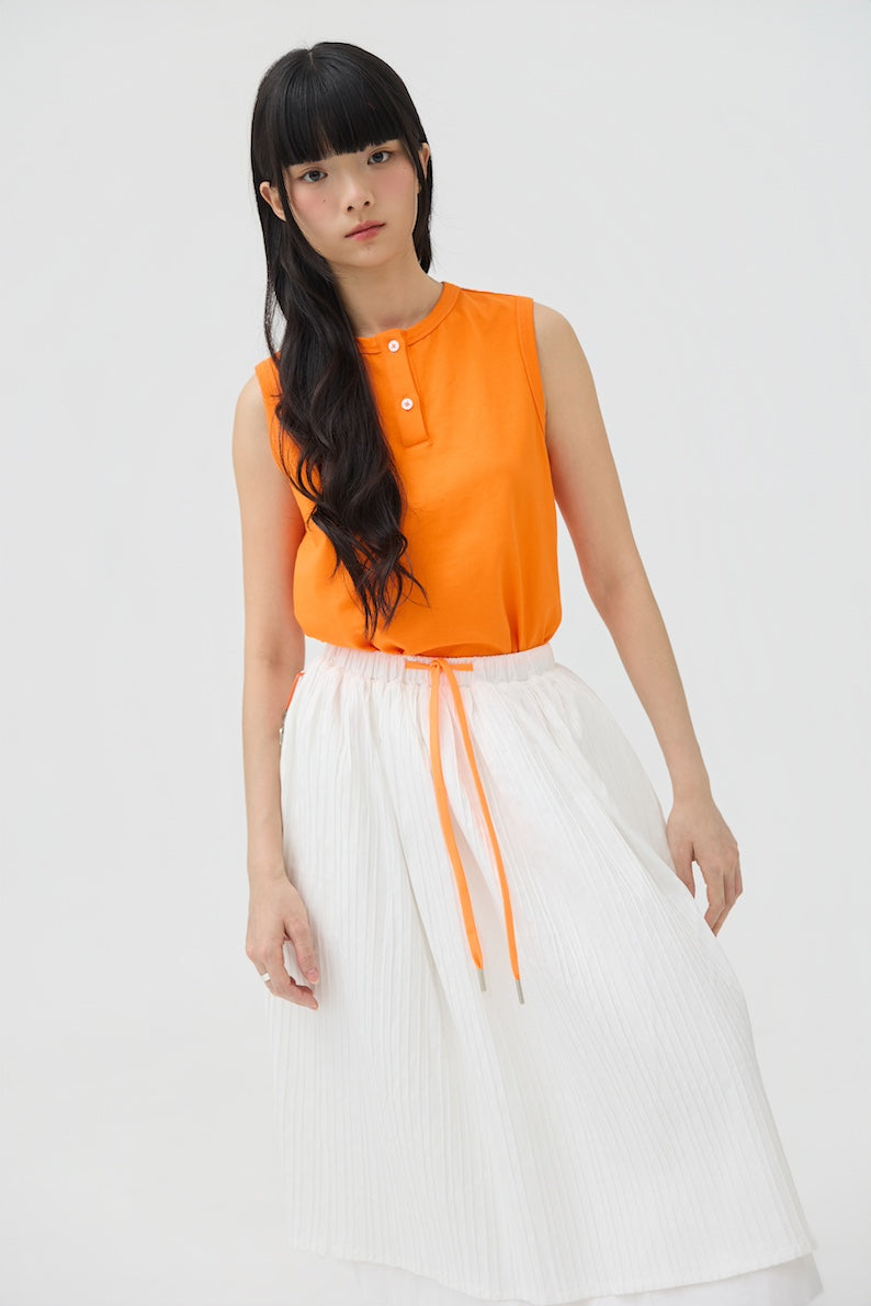 MUSUBI HENLEY TANK - ORANGE - BEV C multi label store