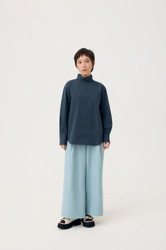 OKI SCARF TOP IN DARK NAVY - BEV C multi label store