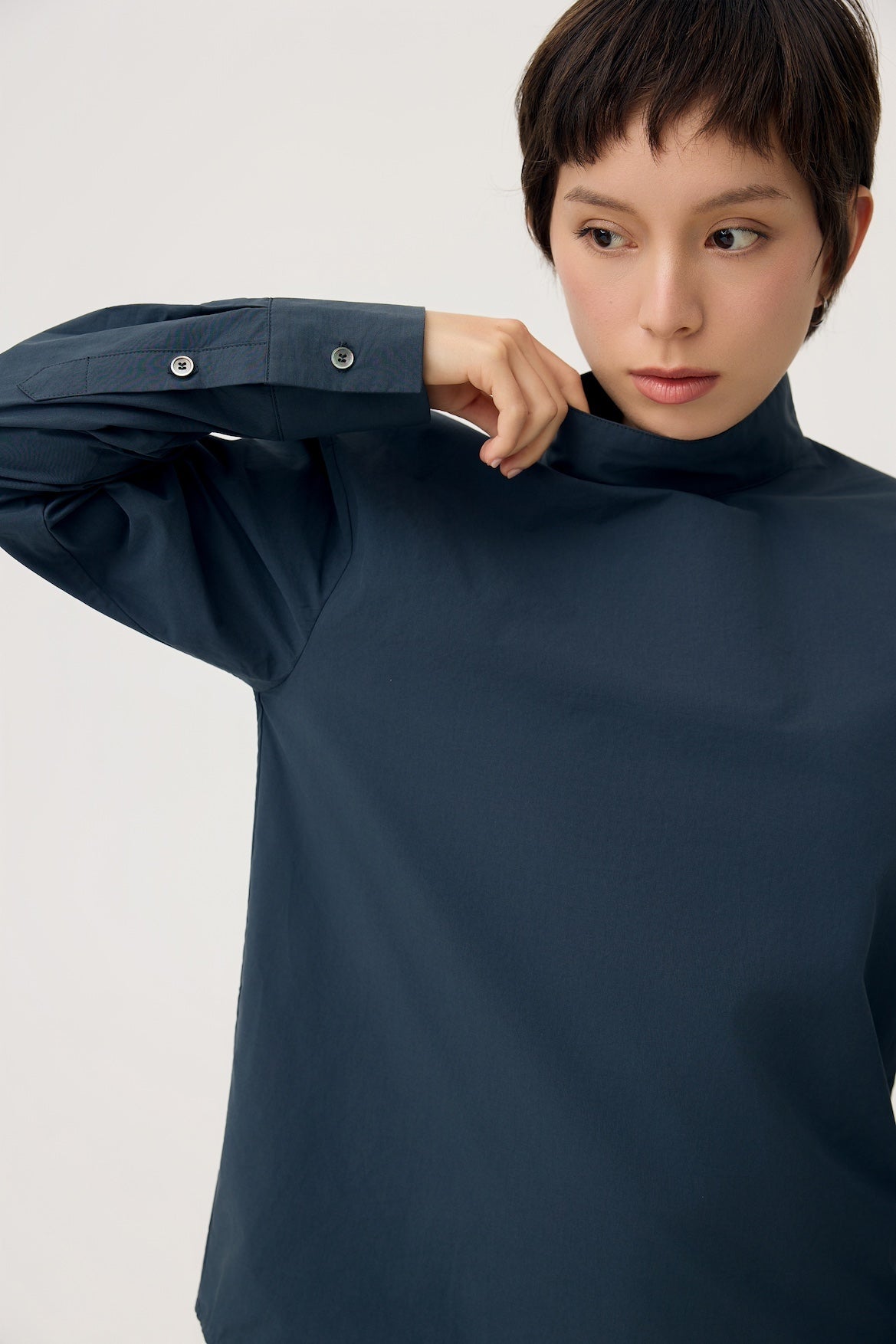 OKI SCARF TOP IN DARK NAVY - BEV C multi label store